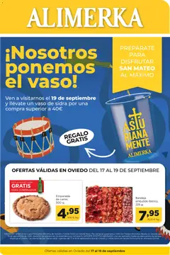 Vista previa Alimerka Oferta San Mateo válido desde el 17/09/2026