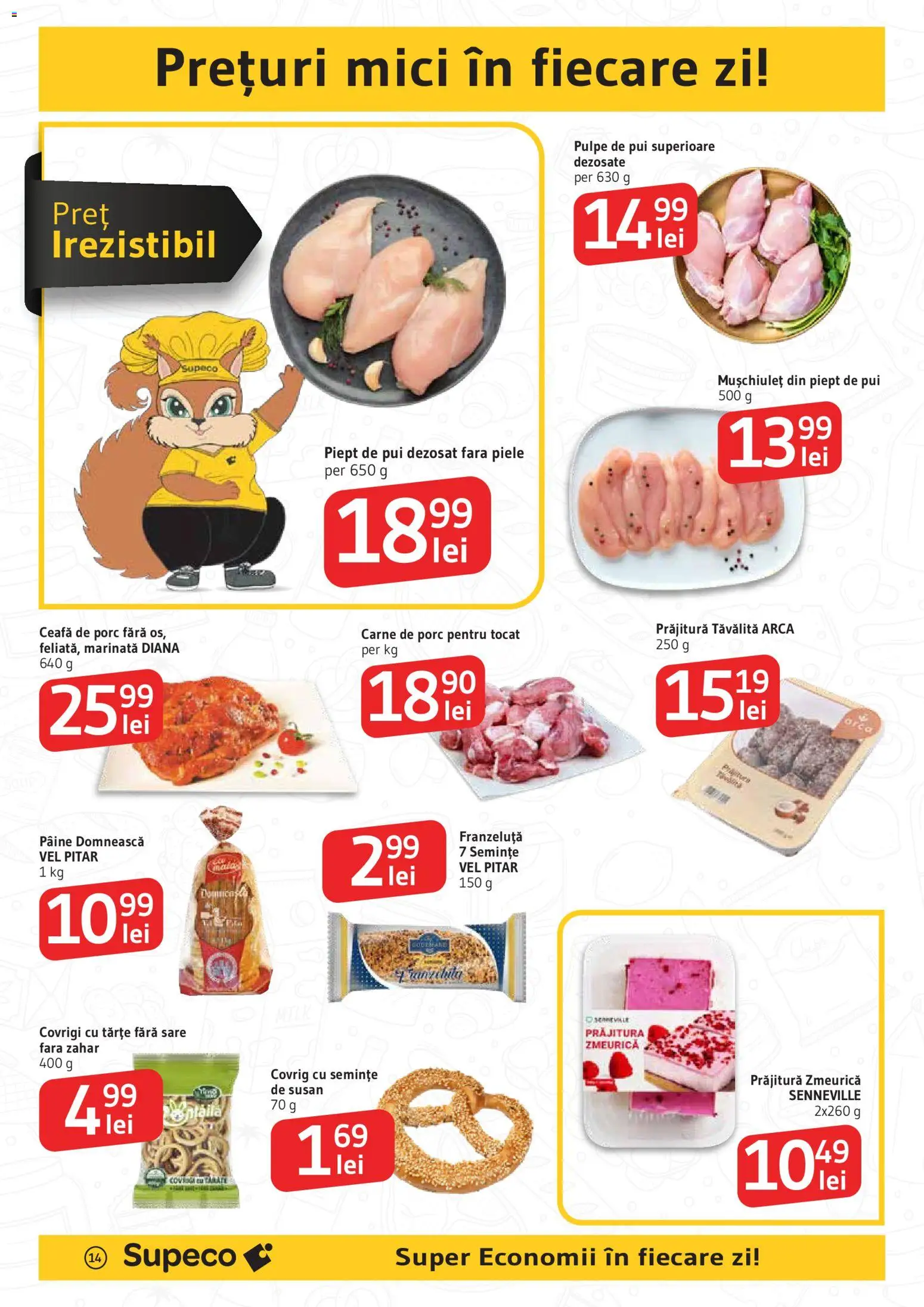 Noul catalog Supeco – valabil de la 14.05.2026 | Pagină: 14 | Produse: Hacıyatmaz Kedi Oyuncağı, Prăjitură, Semințe, Zahăr