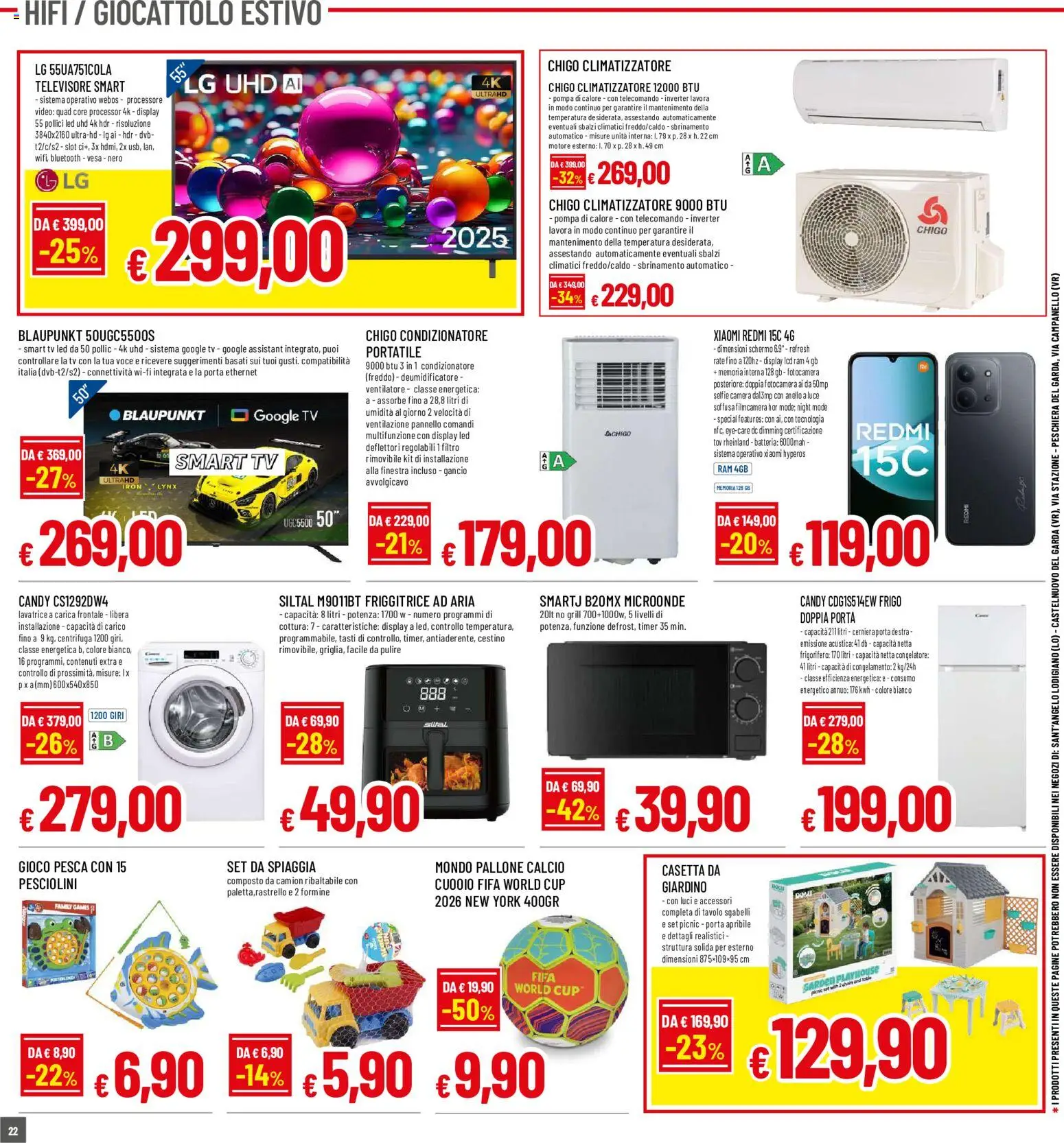 Volantino Galassia del 18/06/2026 | Pagina: 22 | Prodotti: Xiaomi, Pallone, Congelatore, Friggitrice