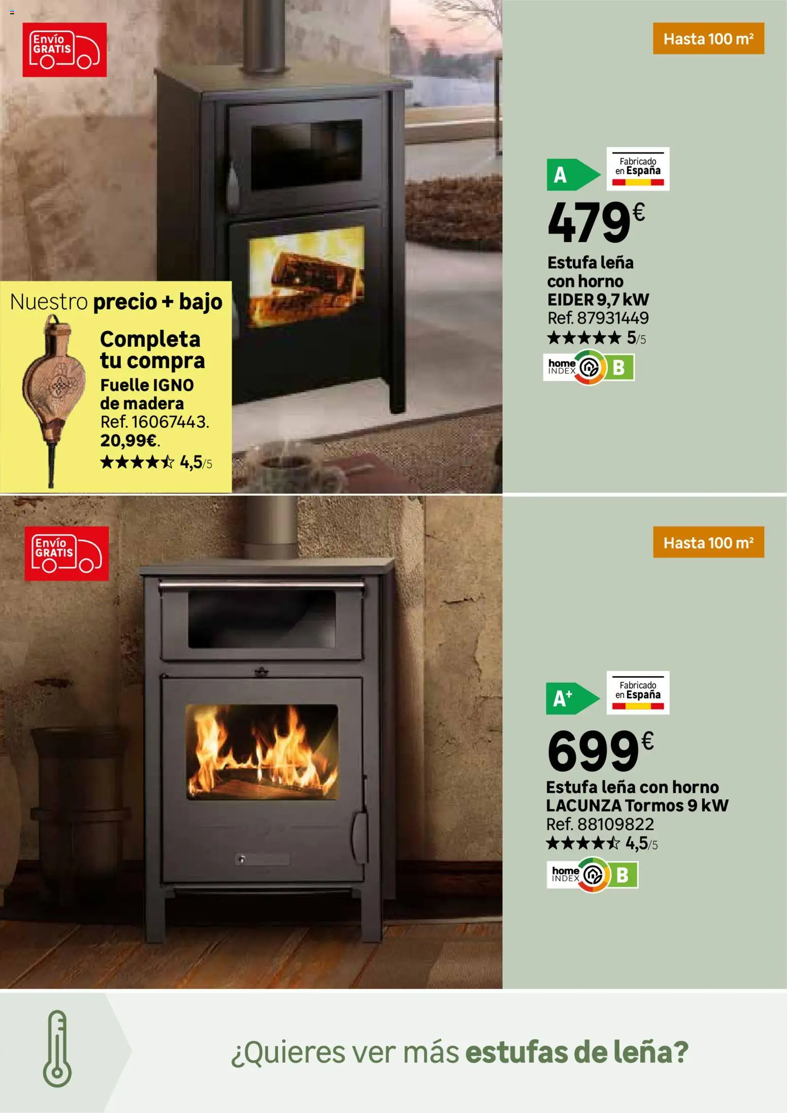 Leroy Merlin Calor en casa y mucho ahorro │ válido desde el 20/10/2026 | Página: 45 | Productos: Horno, Leña