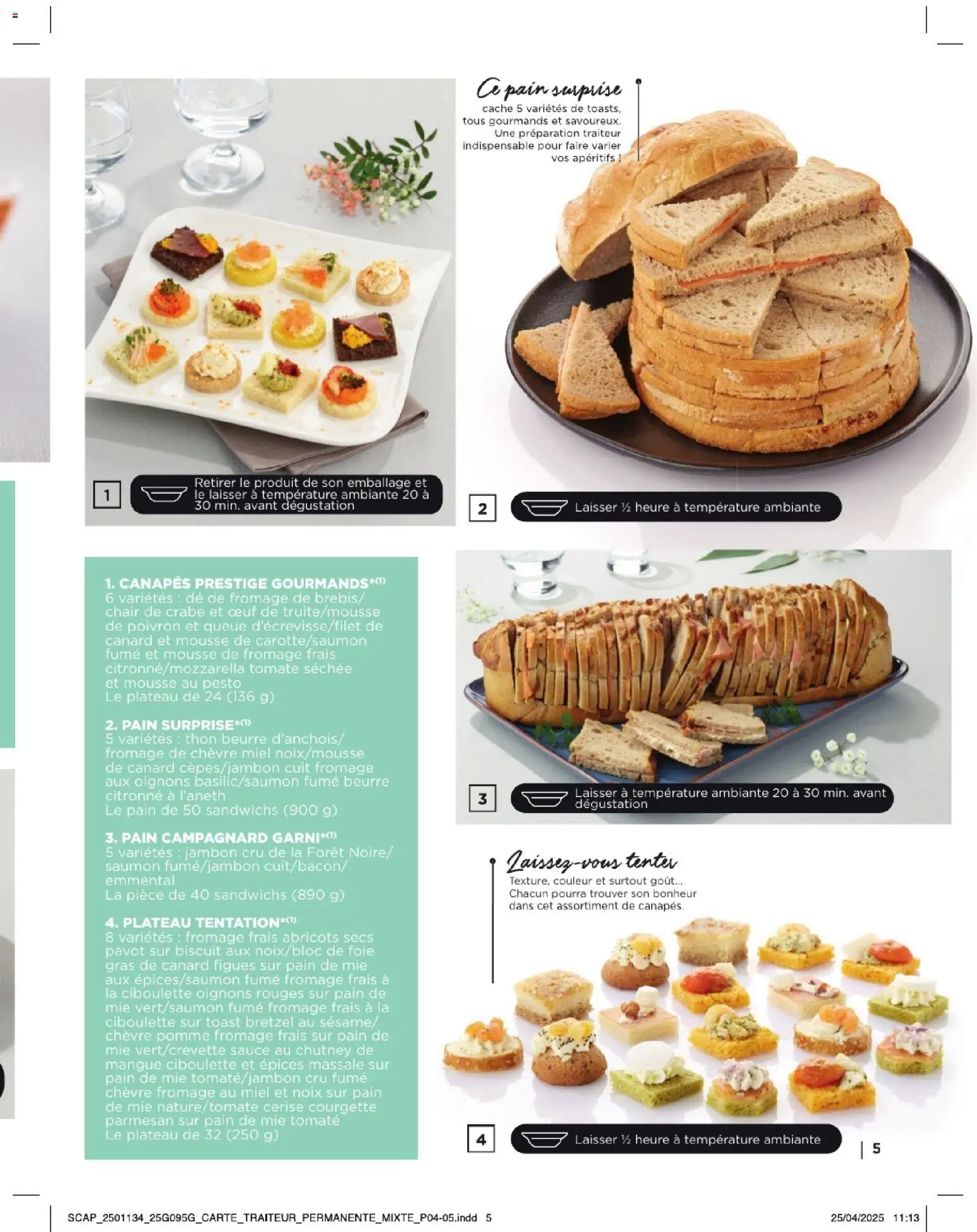 {H1} | Page: 5 | Produits: Mangue, Mousse, Pain de mie, Beurre