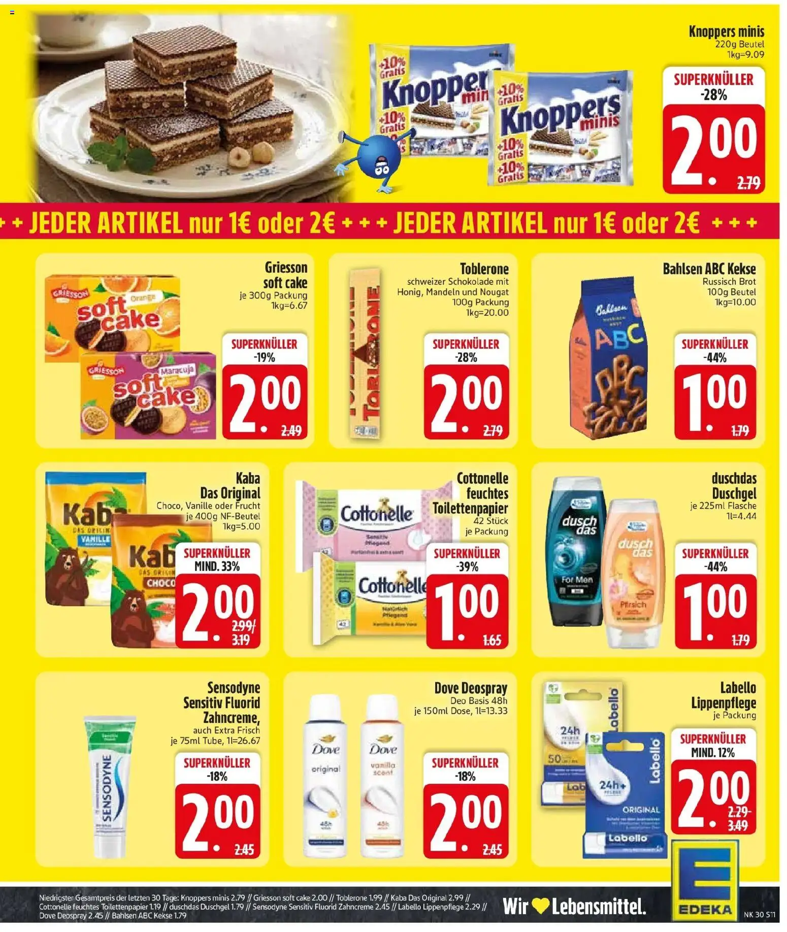 Edeka prospekt Schierling – gültig ab 20.07.2026 | Seite: 13 | Produkte: Pfirsich, Knoppers, Kekse, Toilettenpapier