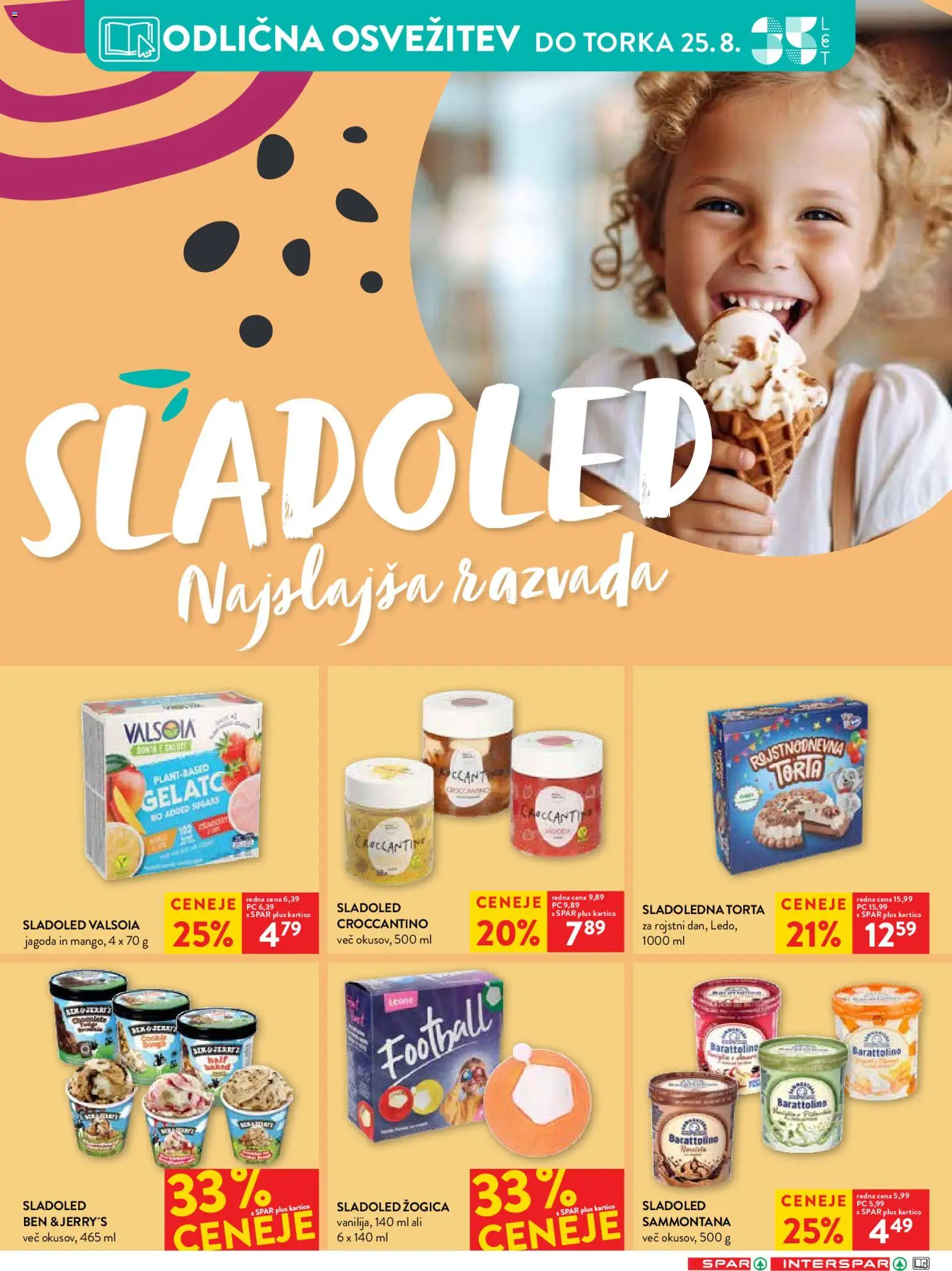Novi Spar katalog ponudbe – veljaven od 19.08.2026 | Stran: 18 | Izdelki: Torta, Sladoled