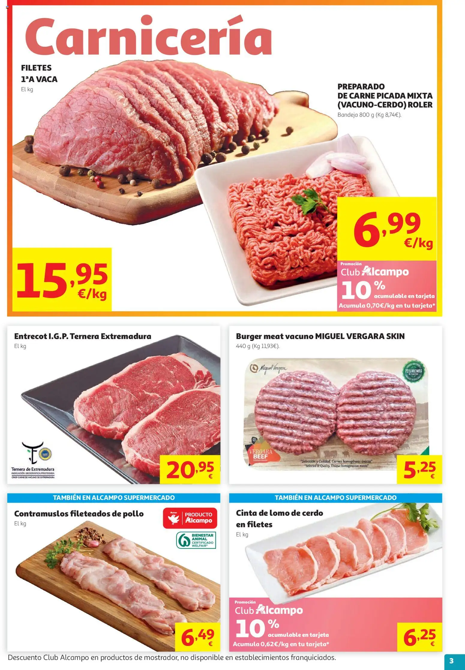 Alcampo HP Unico │ válido desde el 05.05.2026 | Página: 3 | Productos: Cerdo, Bandeja