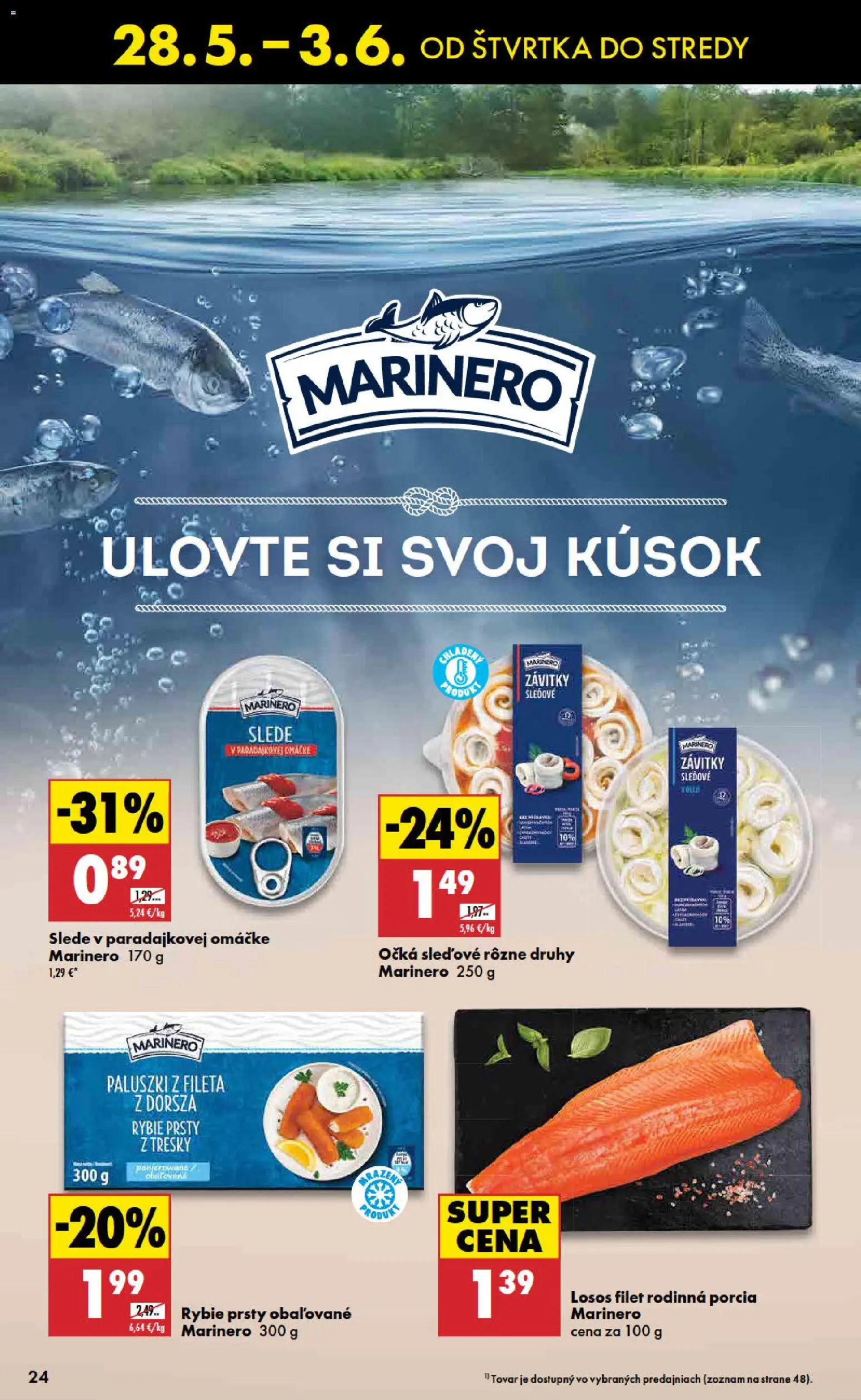 Nové Biedronka akcie – leták je platný od 28.05.2026 | Strana: 24 | Produkty: Losos