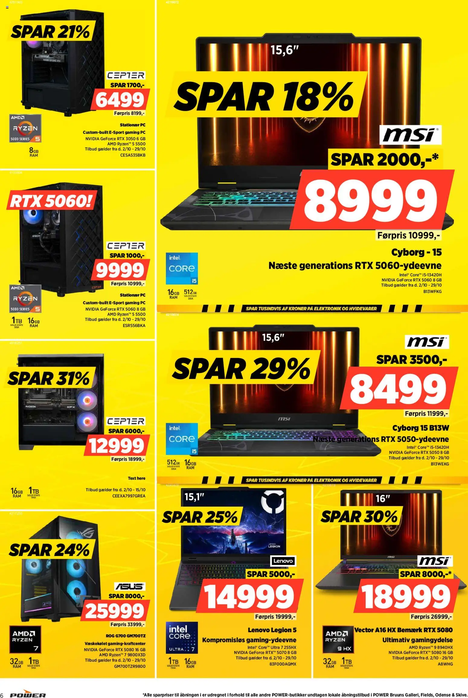 Power tilbudsavis – gyldig fra 02/10/2026 | Side: 6 | Produkter: Disk, Stationær PC, PC, Gaming PC