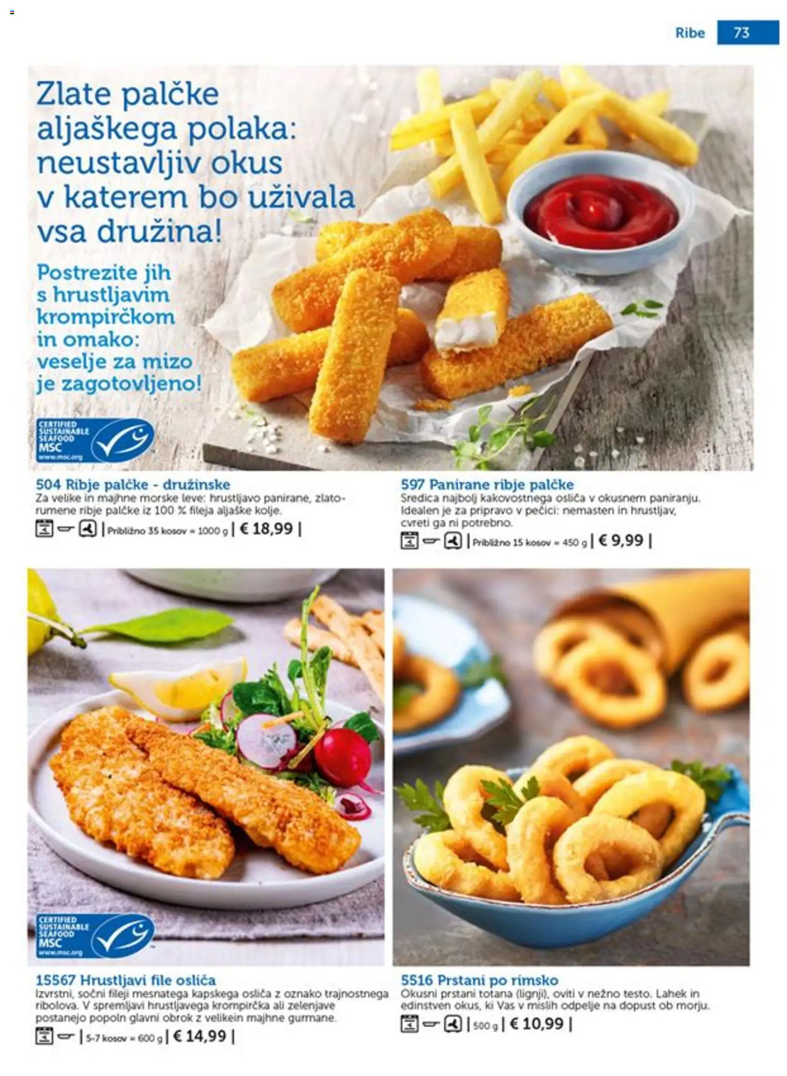 Novi Bofrost katalog ponudbe – veljaven od 01.07.2026 | Stran: 73 | Izdelki: Ribe