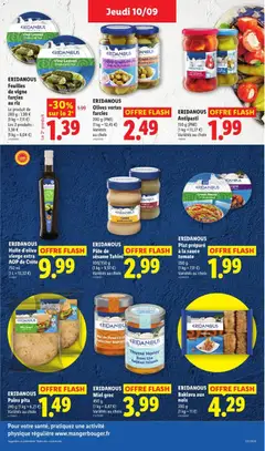 LIDL - Prévisualisation de ERIDANOUS Huile d'olive vierge extra AOP de Crète, 750 ml (1 L = 13,32 €) valide à partir de 10/09/2026 | Page: 19
