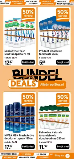 Sensodyne Fresh Mint tandpasta 75 ml, 6 stuks - Voorbeeld van een folder van Etos, geldig van 22-06-2026 | Pagina: 47 | Producten: Deodorant, Tandpasta
