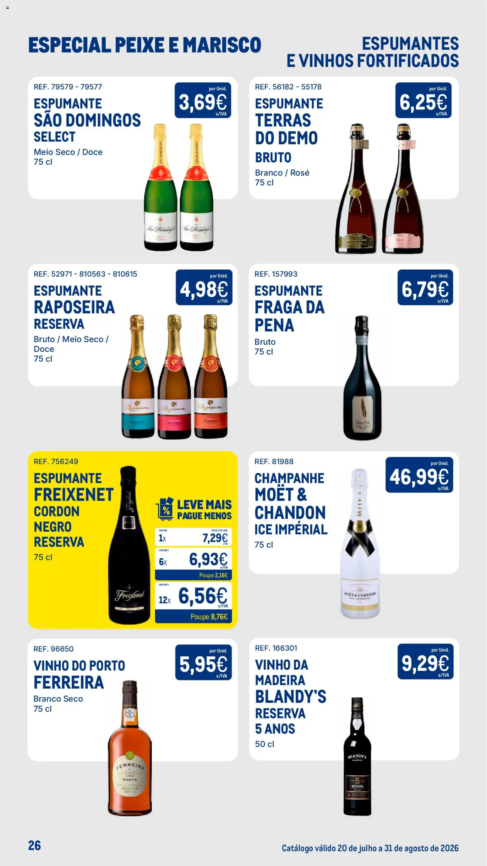 Makro Especial Peixe e Marisco │ válido de 20/07/2026 | Página: 26 | Produtos: Espumante, Vinho, Peixe