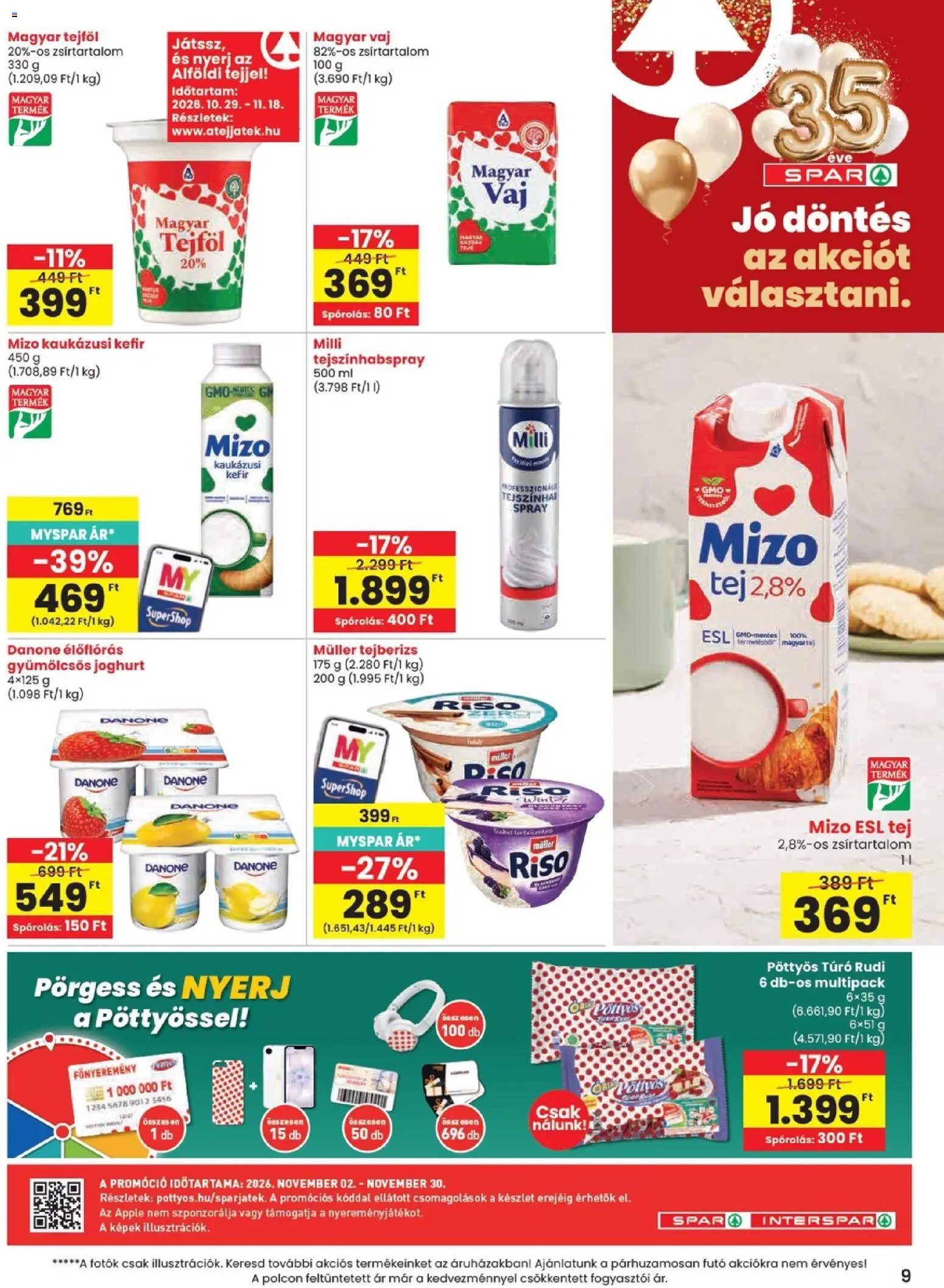 Spar akciós ujság - amely érvényes a következő dátumtól: 2026.11.05. | Oldal: 9