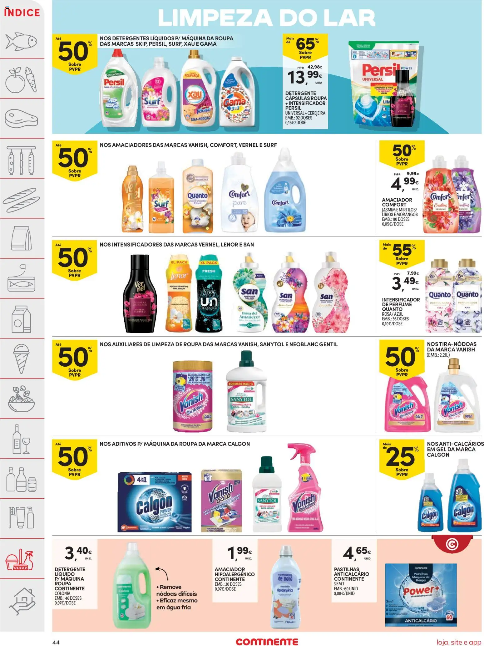 Continente folheto │ válido de 26.05.2026 | Página: 44 | Produtos: Agua, Perfume, Detergente, Persil