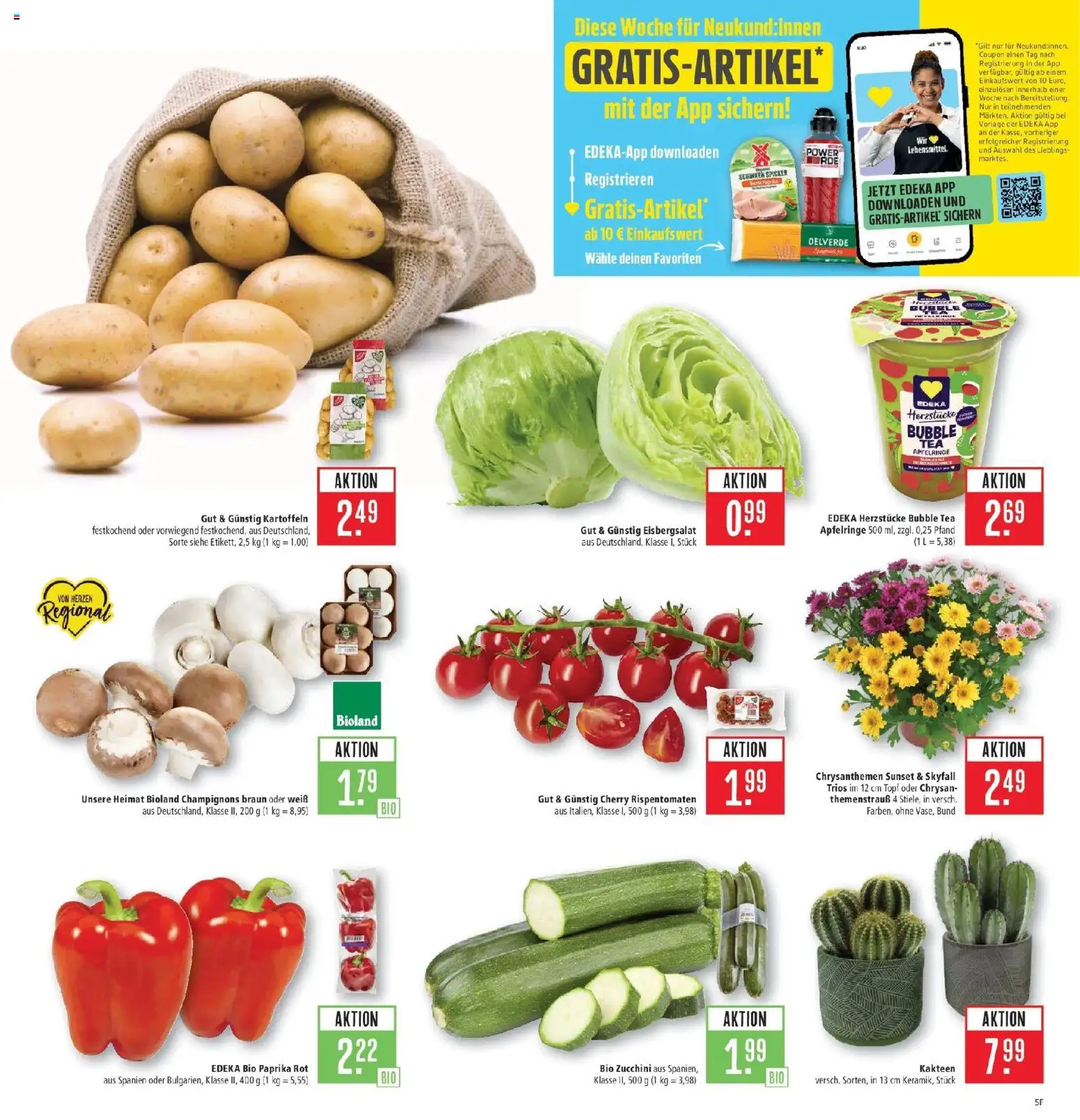 Marktkauf Prospekt Schorndorf (ab 17.08.2026) » Angebote online | Seite: 5 | Produkte: Paprika rot, Champignons, Kartoffeln, Paprika