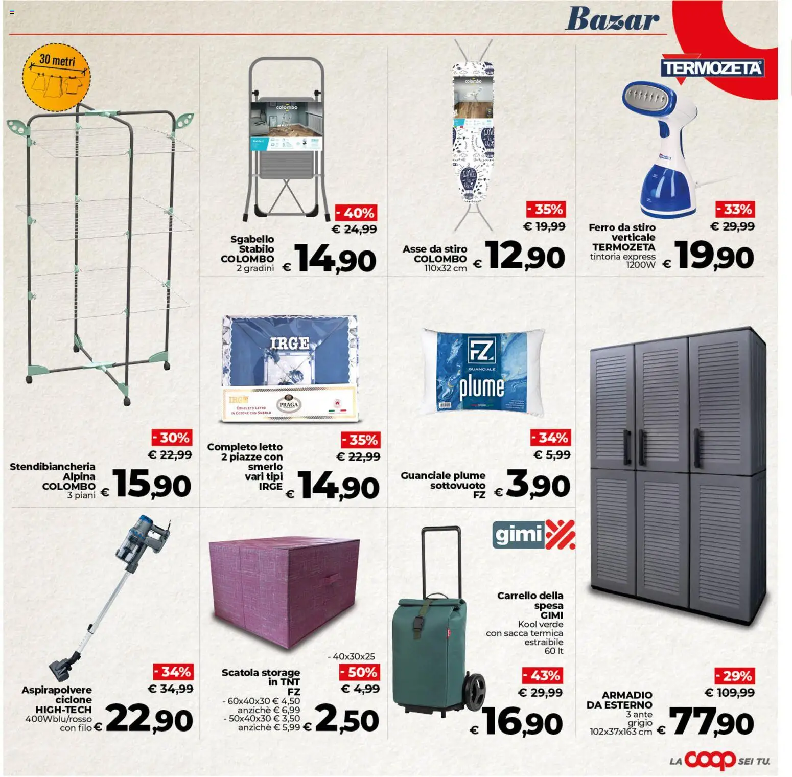 Volantino COOP del 04.06.2026 | Pagina: 30 | Prodotti: Aspirapolvere, Letto, Armadio, Guanciale