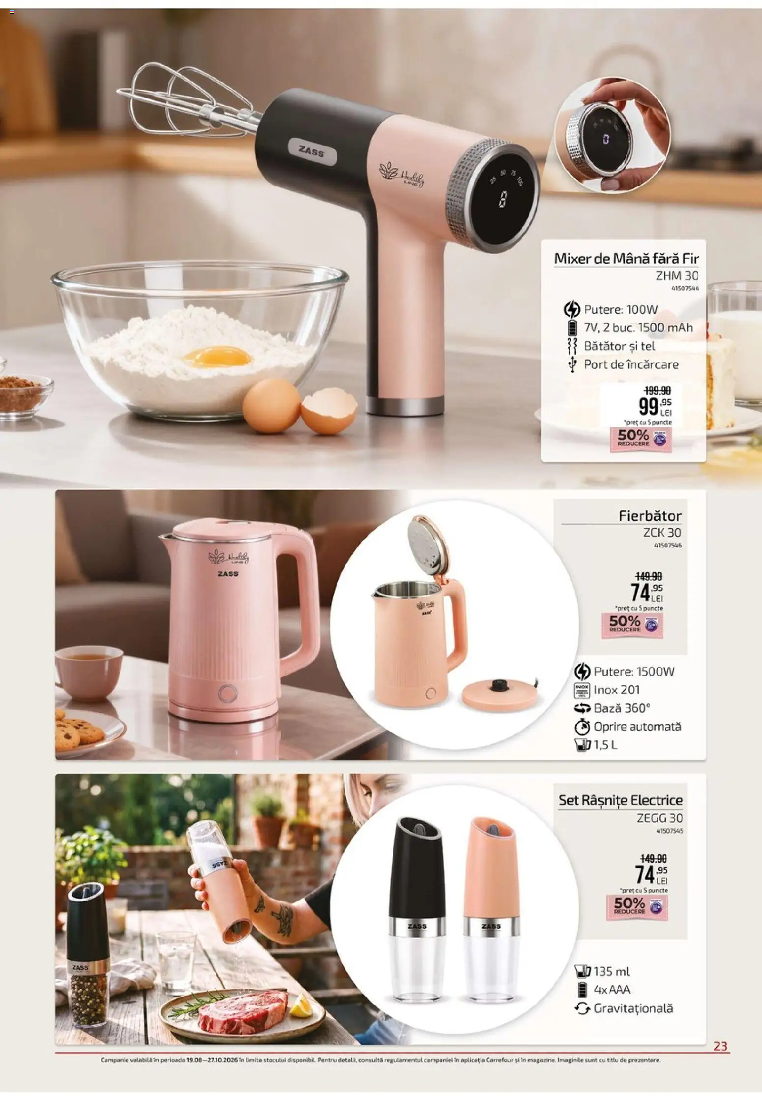 Noul catalog Carrefour – valabil de la 09.09.2026 | Pagină: 23 | Produse: Mixer, Bătător