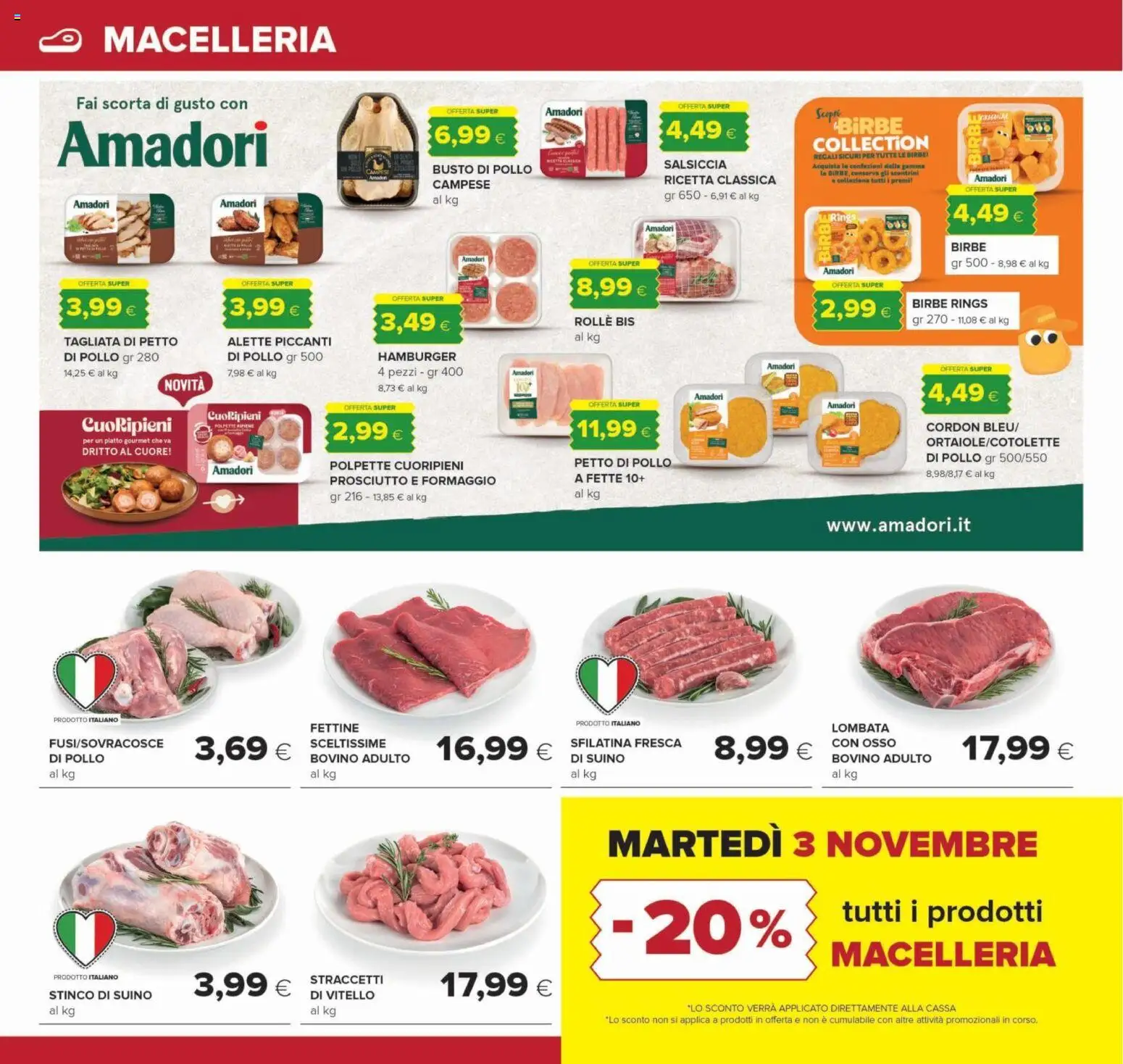 Volantino Oasi del 22/10/2026 | Pagina: 8 | Prodotti: Formaggio a fette, Vitello, Piatto, Polpette