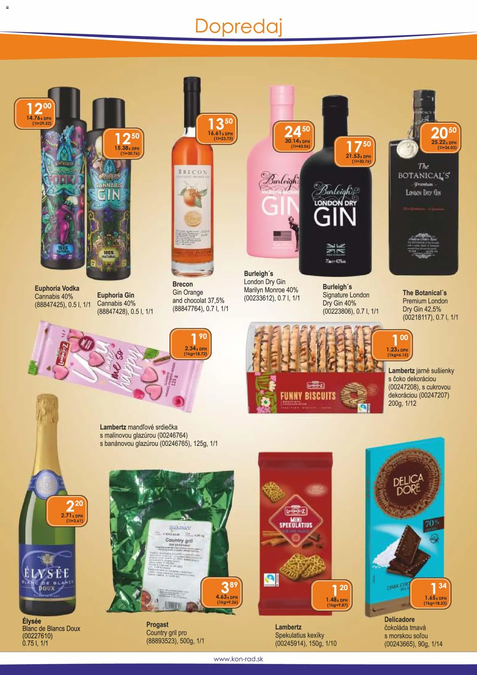 Nové KON - RAD akcie – leták je platný od 01.06.2026 | Strana: 47 | Produkty: Gril, Gin, Vodka