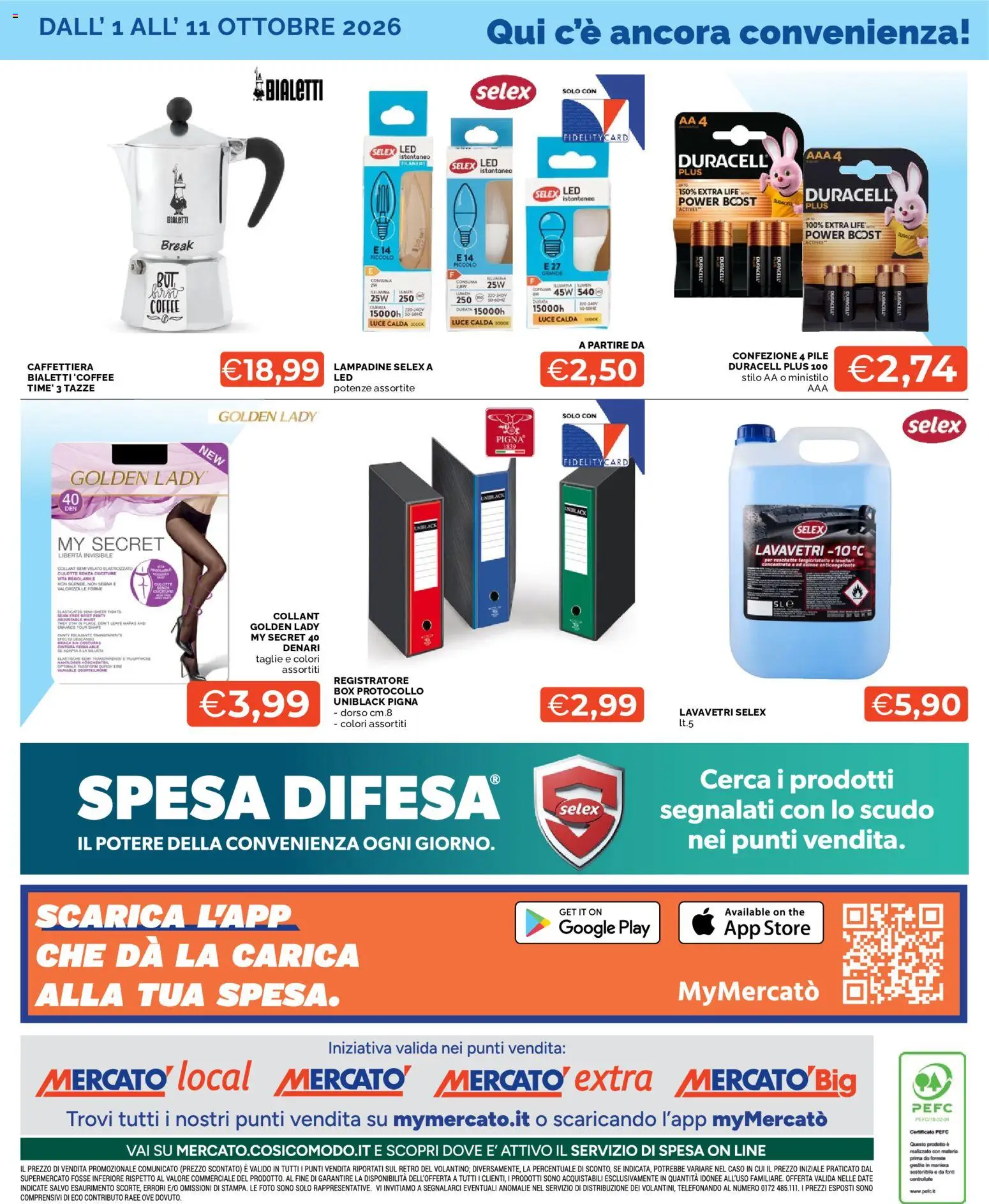Volantino Mercatò del 01/10/2026 | Pagina: 36 | Prodotti: Collant, The, Lavavetri, Lampadine