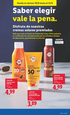 Vista previa CIEN SUN Crema solar FPS 30, Crema solar FPS 30 válido desde el 15.06.2026 | Página: 61 | Productos: Spray solar, Aceite, Crema