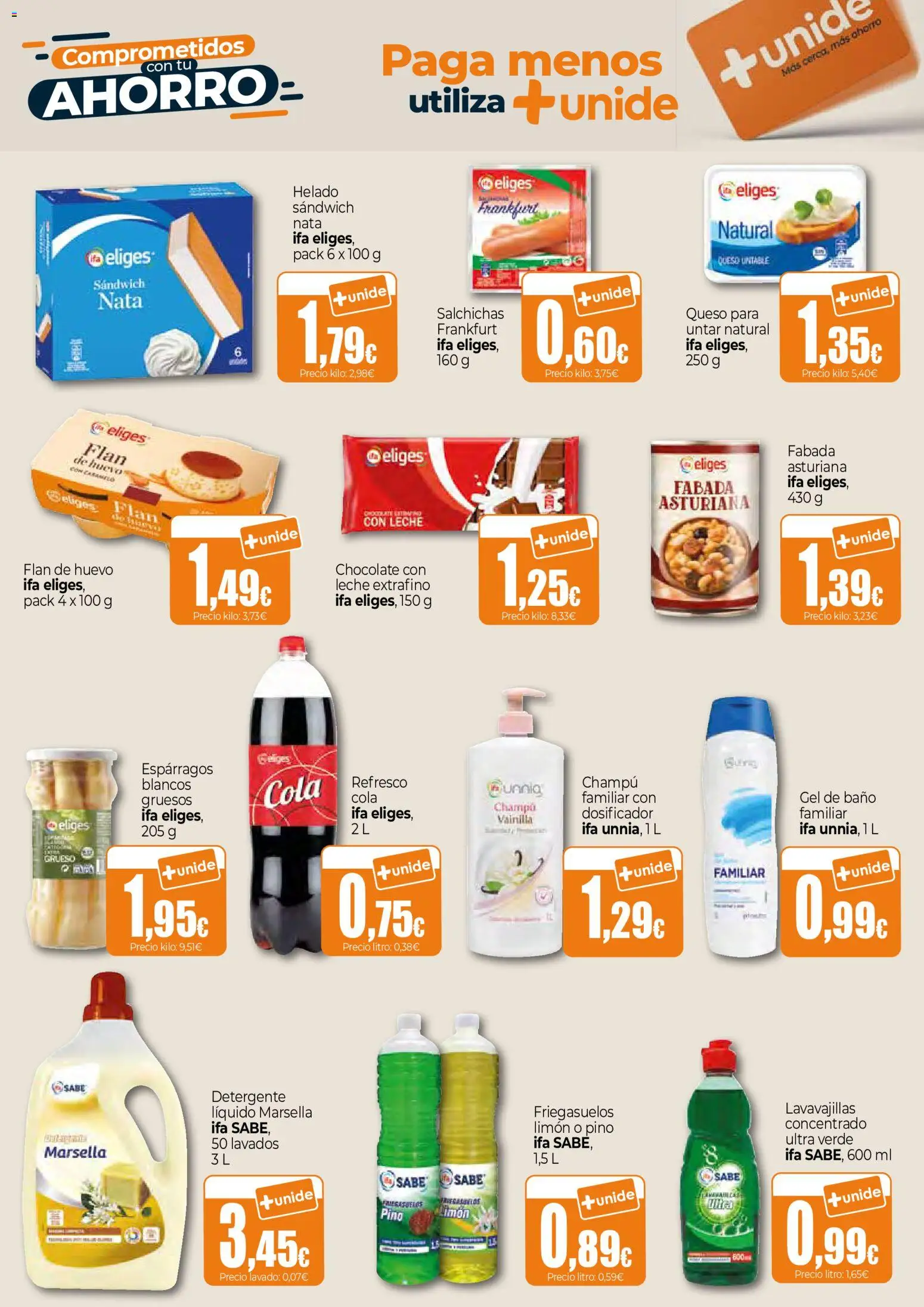 Unide folleto │ válido desde el 01/10/2026 | Página: 3 | Productos: Untable, Champú, Queso, Espárragos