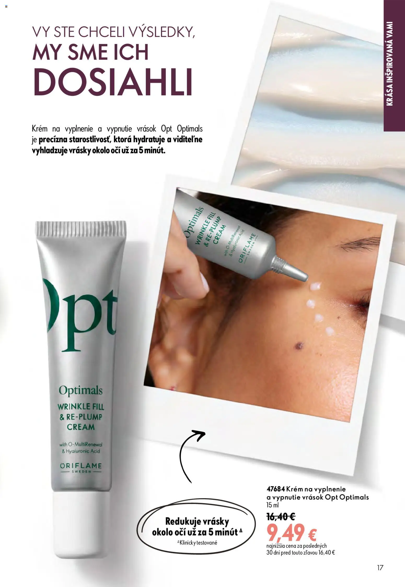 Nové Oriflame akcie – leták je platný od 09.09.2026 | Strana: 17 | Produkty: Krém