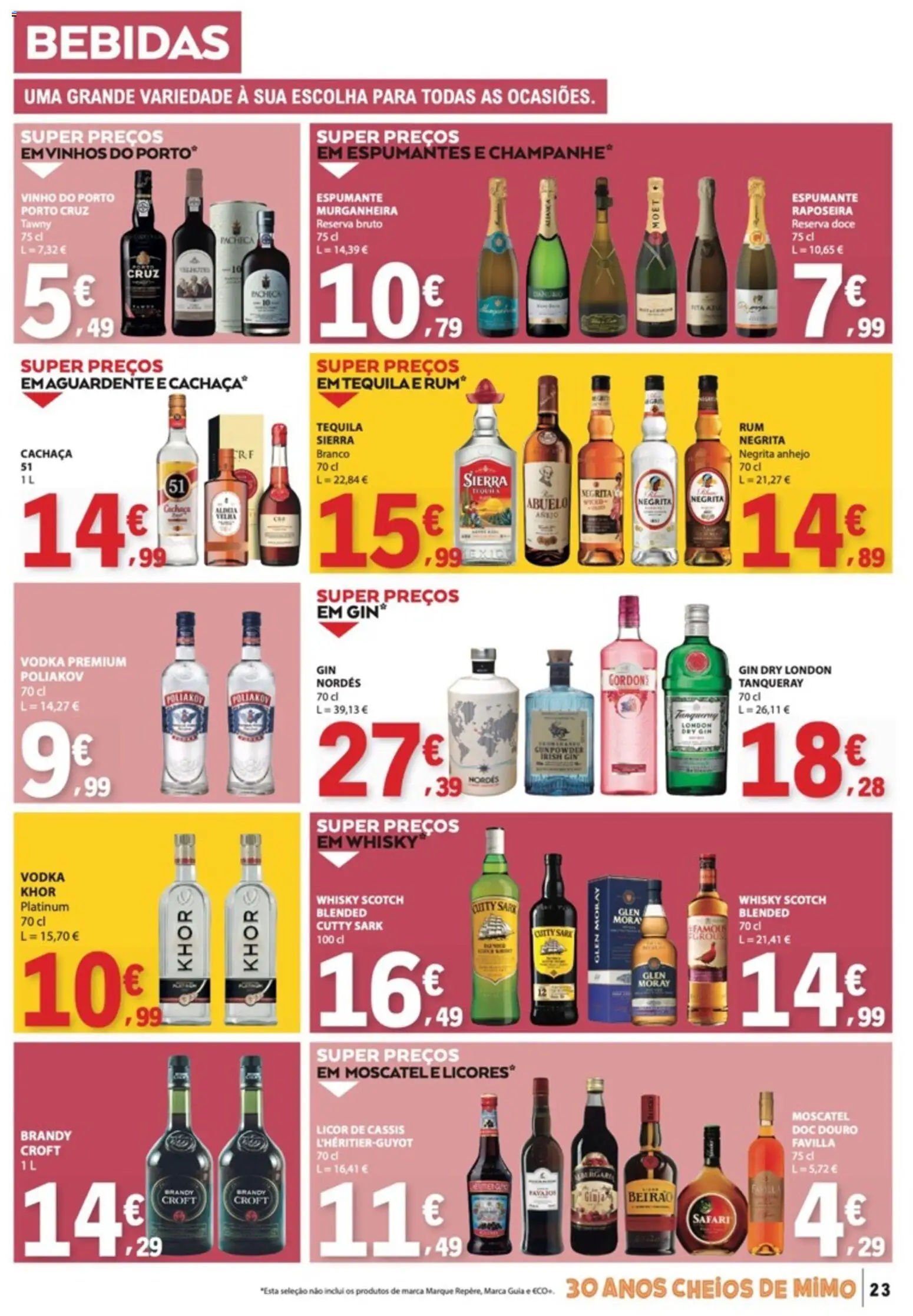 E.Leclerc folheto │ válido de 07.05.2026 | Página: 23 | Produtos: Whisky, Espumante, Tequila, Gin