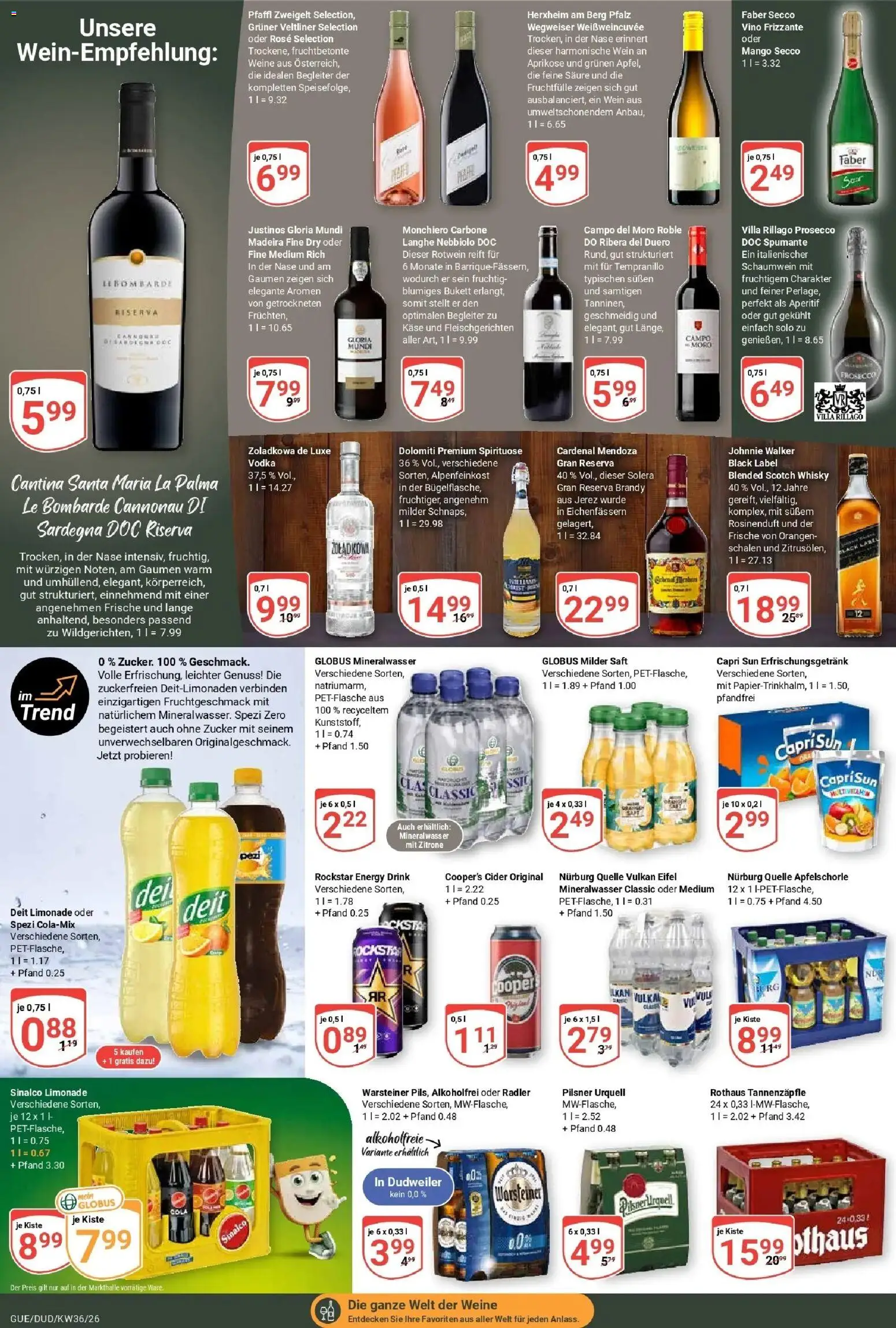 Globus Prospekt Saarbrücken-Dudweiler (ab 31.08.2026) » Angebote online | Seite: 21 | Produkte: Rockstar energy, Capri sun, Cola, Energy