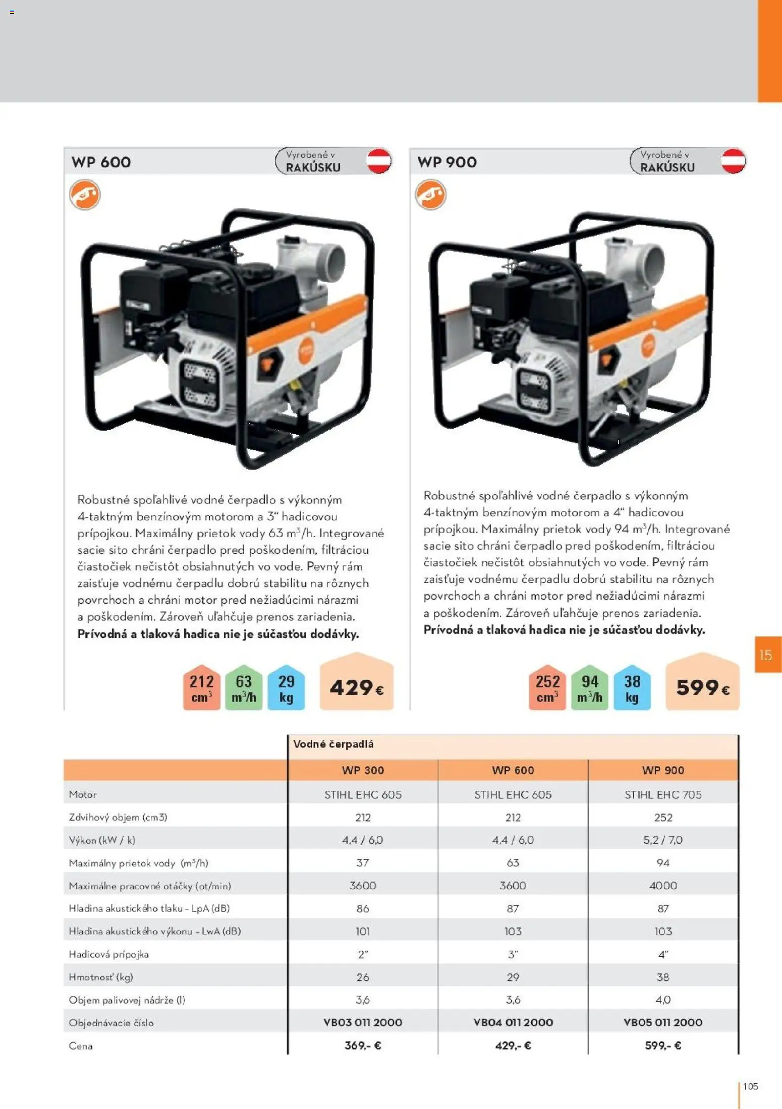 Nové STIHL akcie – leták je platný od 19.08.2026 | Strana: 105 | Produkty: Čerpadlo, Rám