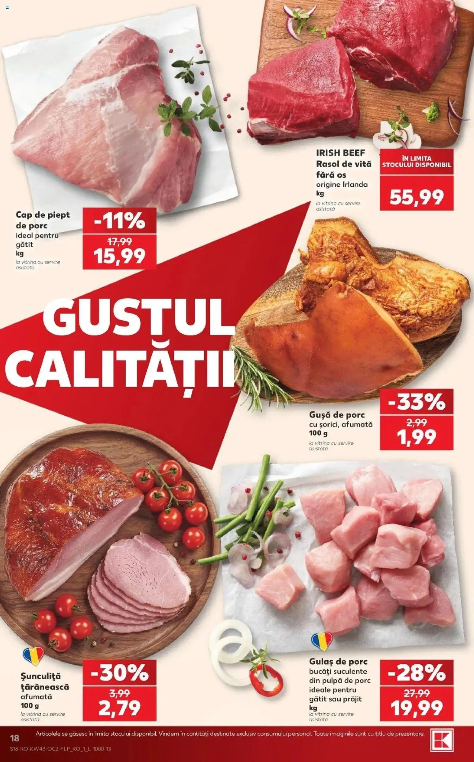 Kaufland Focșani 21.10.2026 - Revista si Oferta | Pagină: 18 | Produse: Vită, Vitrină, Gulaș, Rasol