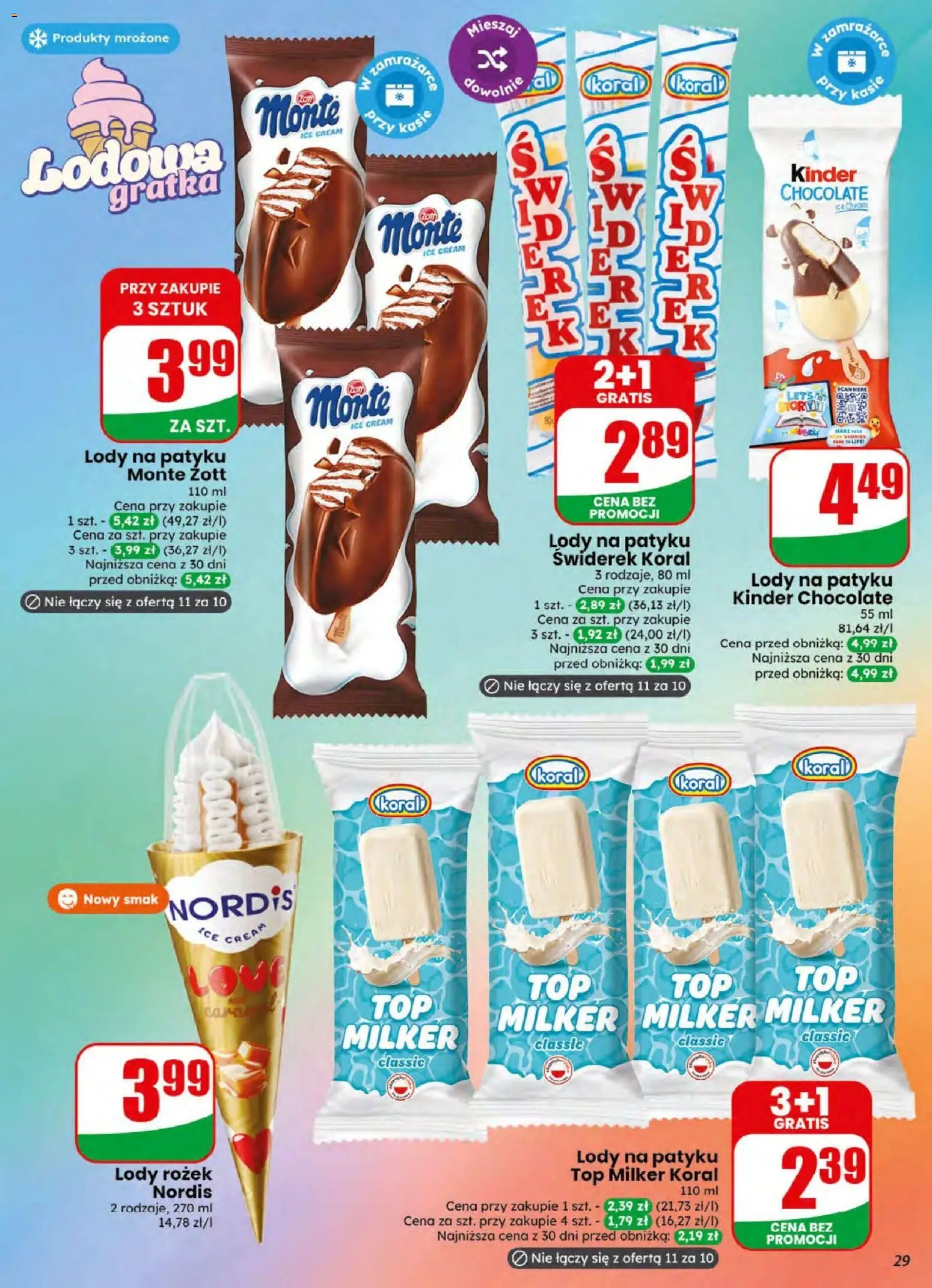 Dino gazetka od 05.08.2026 | Strona: 29 | Produkty: Top, Lody na patyku, Lody