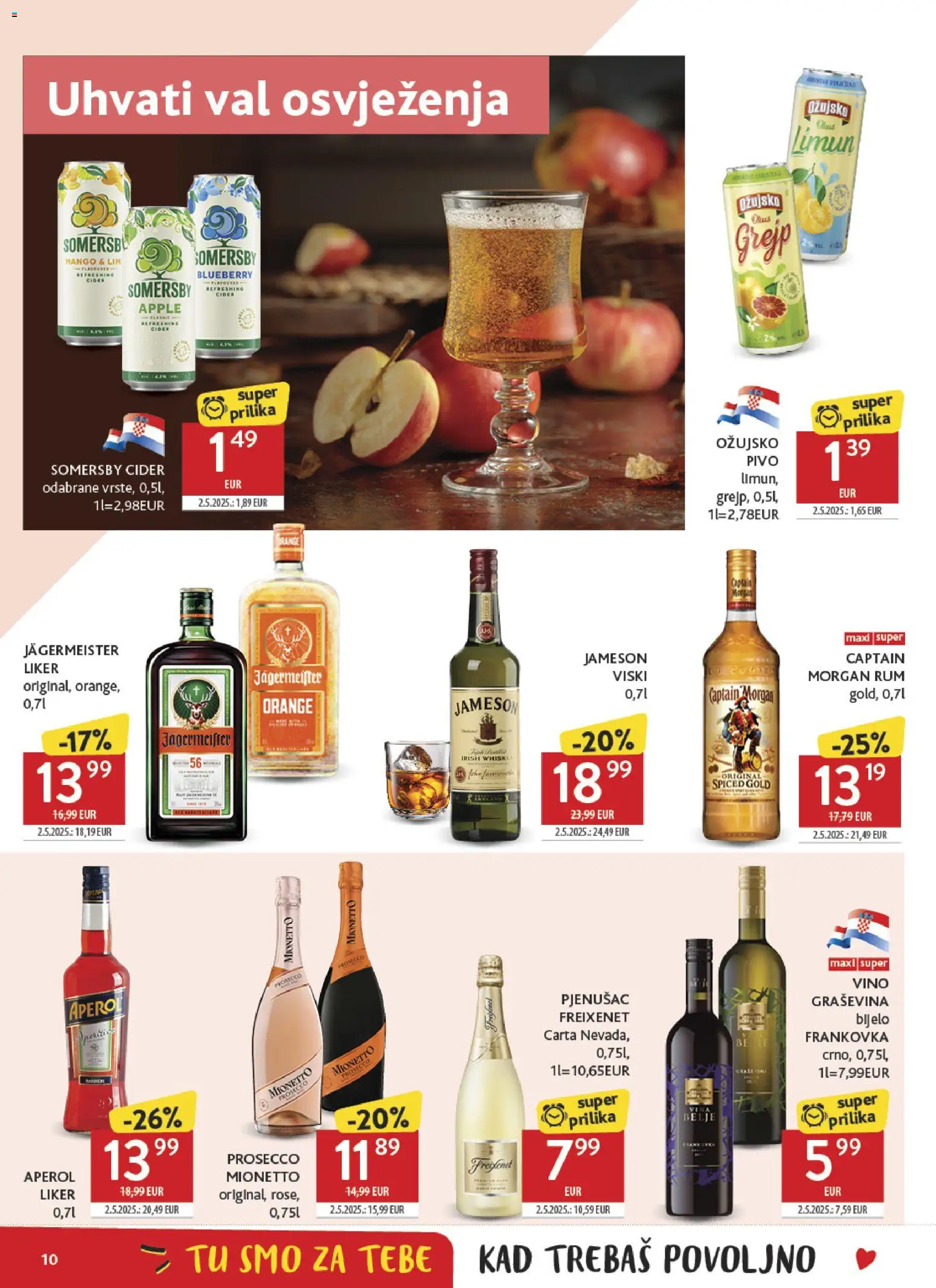 Konzum HR akciós ujság - amely érvényes a következő dátumtól: 20.05.2026 | Oldal: 10 | Termékek: Rum, Cider, Captain morgan, Mangó