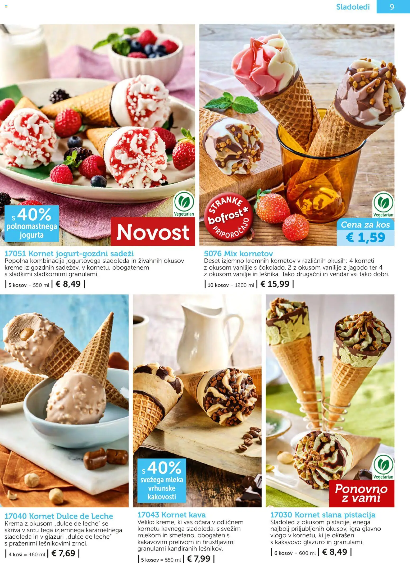 Novi Bofrost katalog ponudbe – veljaven od 04.03.2026 | Stran: 9 | Izdelki: Igra, Krema, Kava, Sladoled