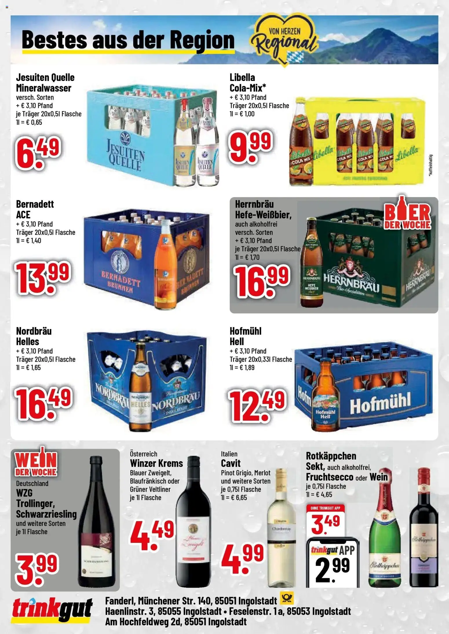 Trinkgut - trinkgut: Wochenangebote (ab 05.10.2026) » Angebote online | Seite: 4 | Produkte: Cola, Bier, Mineralwasser, Rotkäppchen