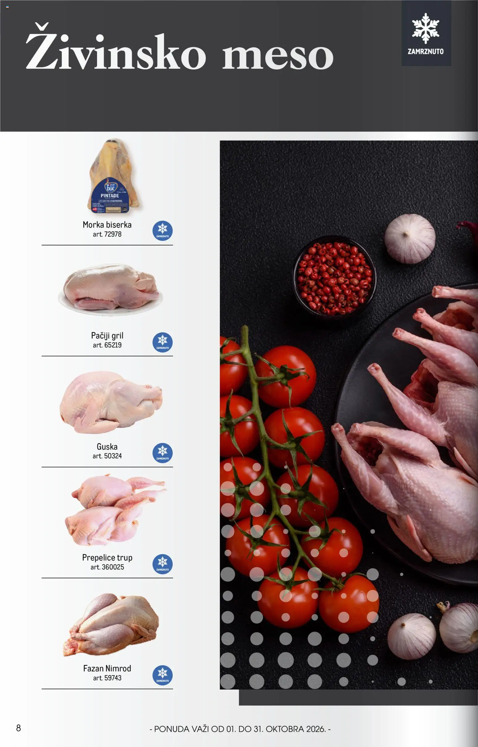 Metro katalog - važi od 01.10.2026 | Strana: 8 | Proizvode: Guska, Meso