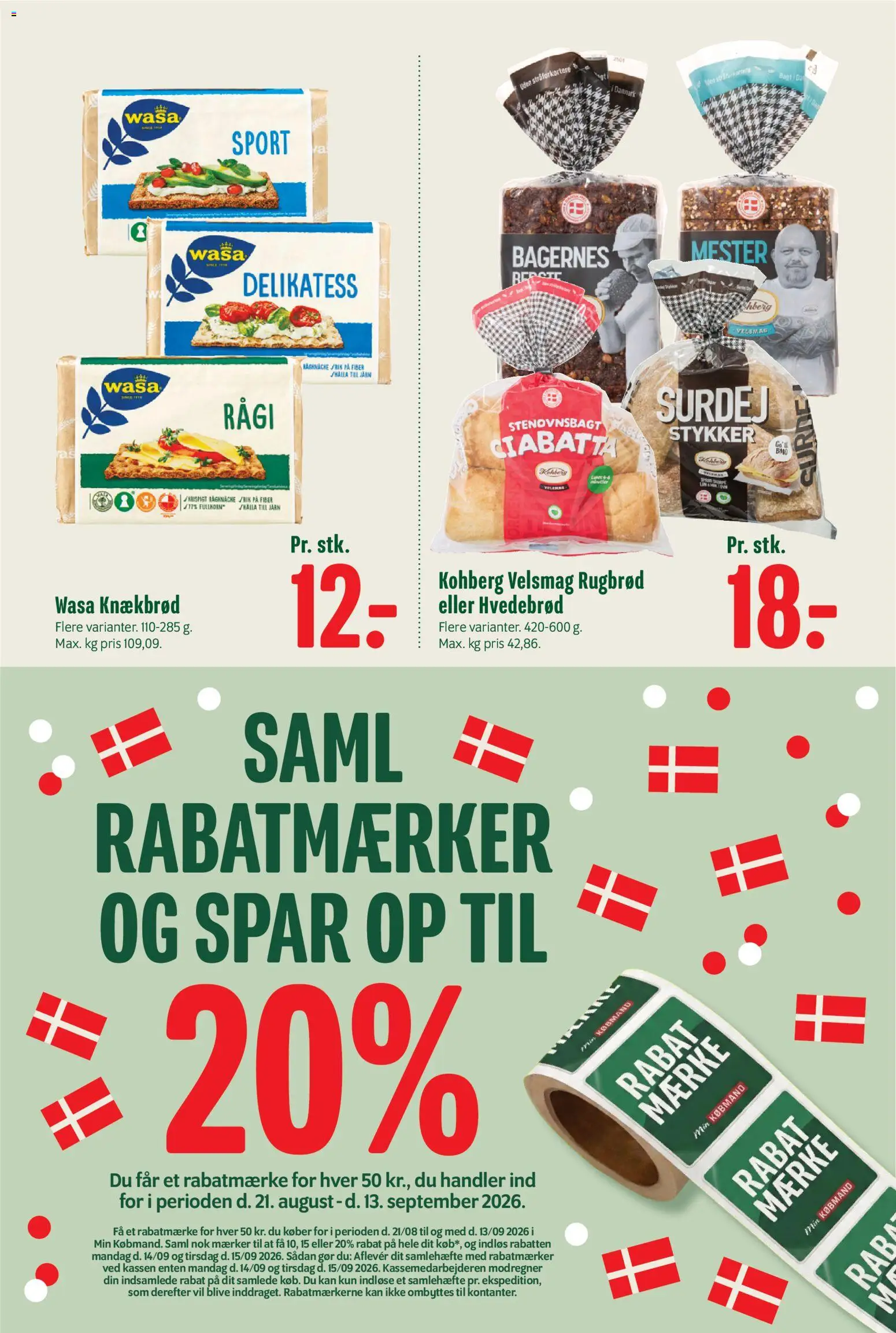 Min Købmand tilbudsavis – gyldig fra 21/08/2026 | Side: 9 | Produkter: Rugbrød, Knækbrød, Søm