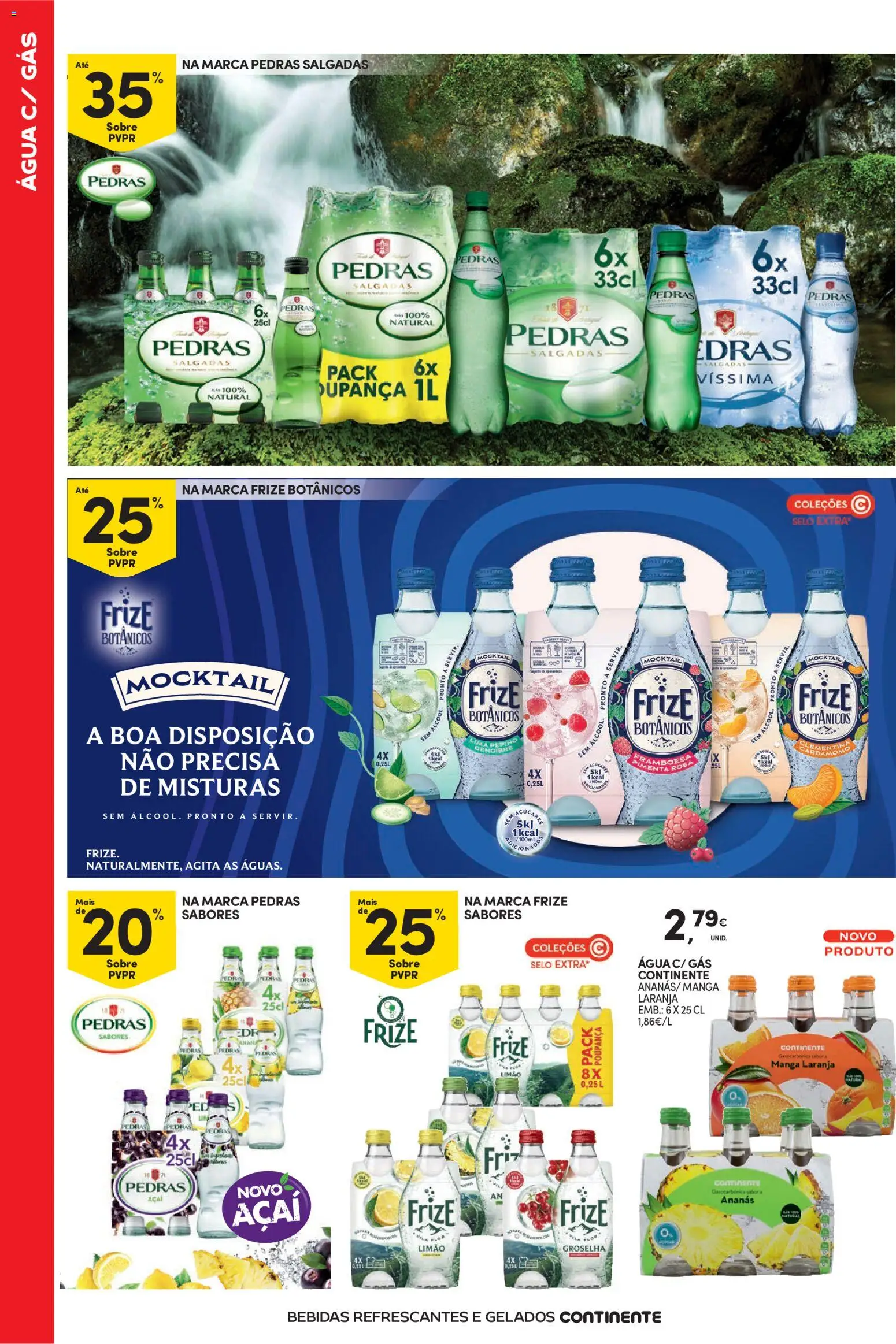 Continente Bebidas Refrescantes e Gelados │ válido de 23/06/2026 | Página: 10 | Produtos: Agua, Açai, Pimenta