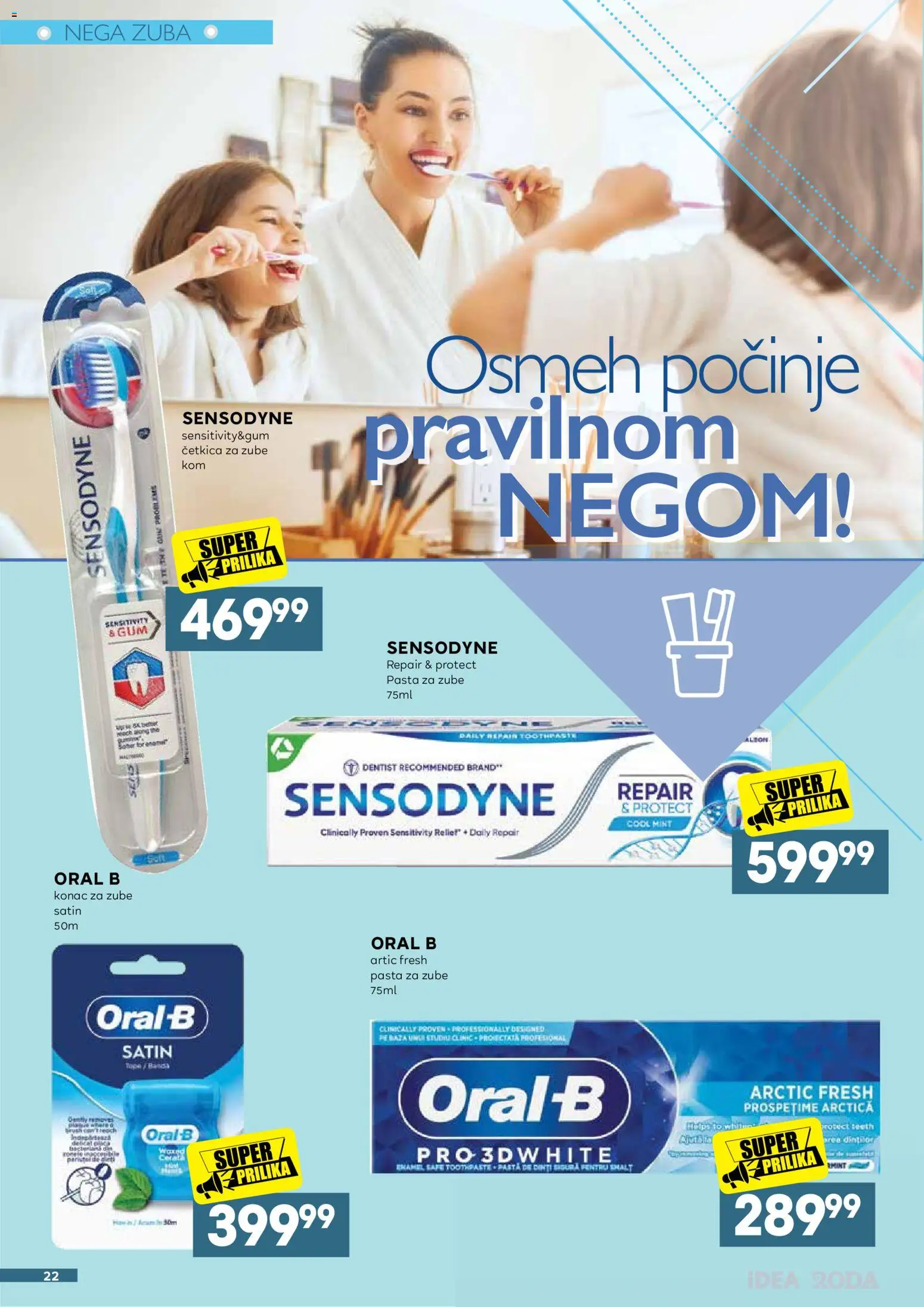 Idea katalog - važi od 31.08.2026 | Strana: 22 | Proizvode: Pasta, Pasta za zube, Četkica za zube