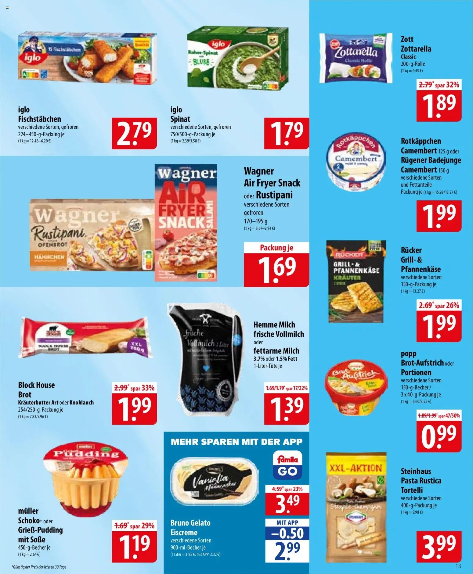 Famila Prospekt 	 – gültig ab 26.05.2026 | Seite: 13 | Produkte: Iglo, Pudding, Soße, Pasta