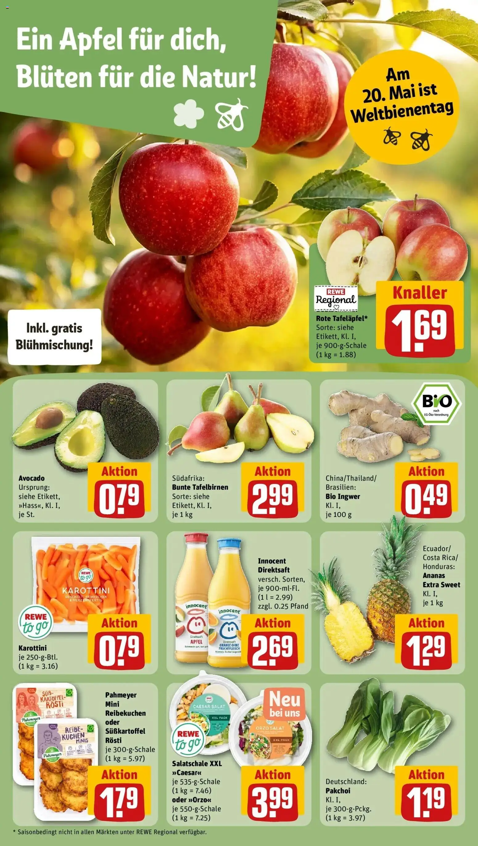 Rewe Prospekt Hamburg / Neustadt	 – gültig ab 10.05.2026 | Seite: 6 | Produkte: Äpfel, Ananas, Avocado, Salat