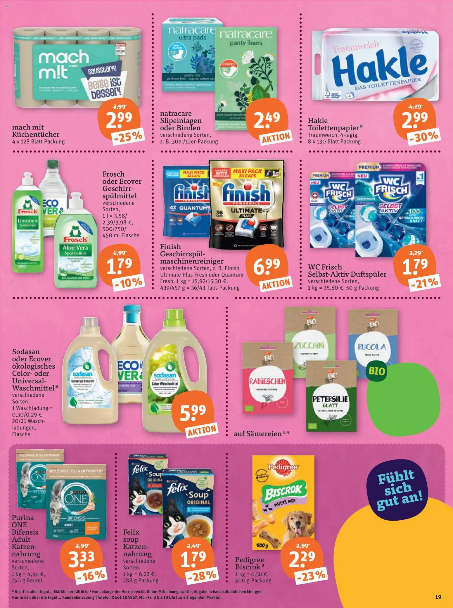 Tegut Prospekt – gültig ab 19.06.2026 | Seite: 21 | Produkte: Rucola, Pedigree, Telefon, Uhr
