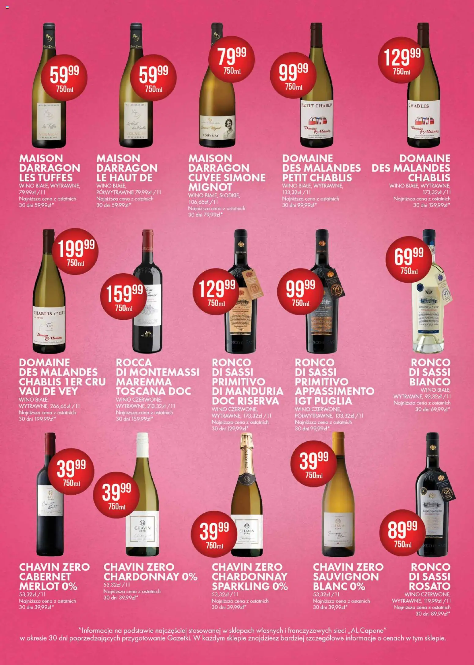 Al.Capone gazetka od 13.04.2026 | Strona: 21 | Produkty: Chardonnay, Merlot, Wino