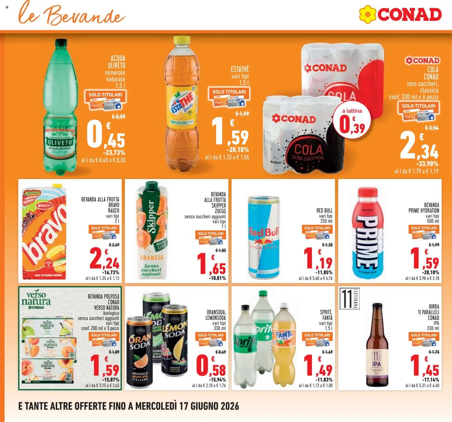 Volantino Conad del 04.06.2026 | Pagina: 18 | Prodotti: Birra, Frutta, Fanta, Arancia