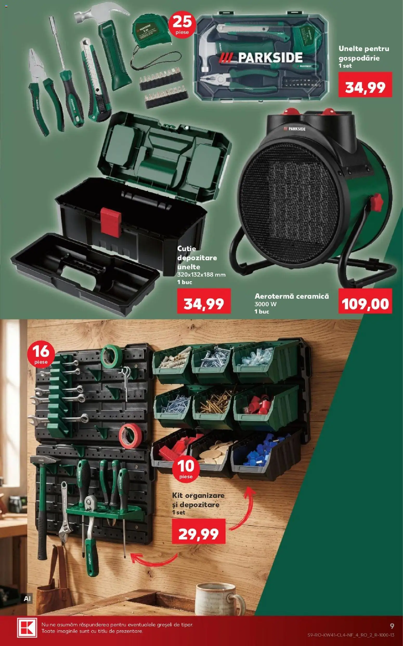 Noul catalog Kaufland – valabil de la 07.10.2026 | Pagină: 9 | Produse: Parkside, Cutie, Depozitare