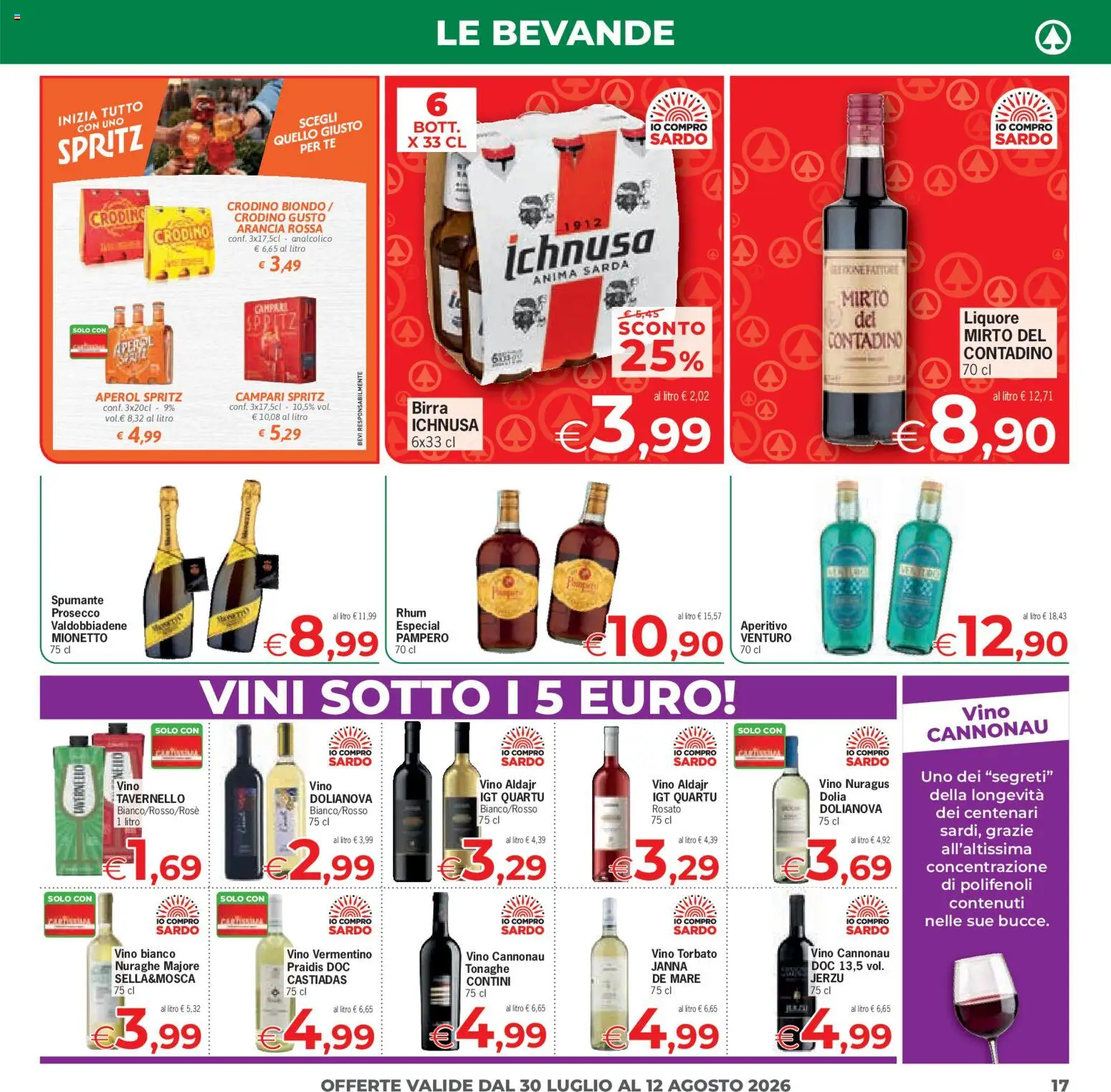 Volantino Despar del 30/07/2026 | Pagina: 17 | Prodotti: Birra, Tè, Spumante, Aperitivo