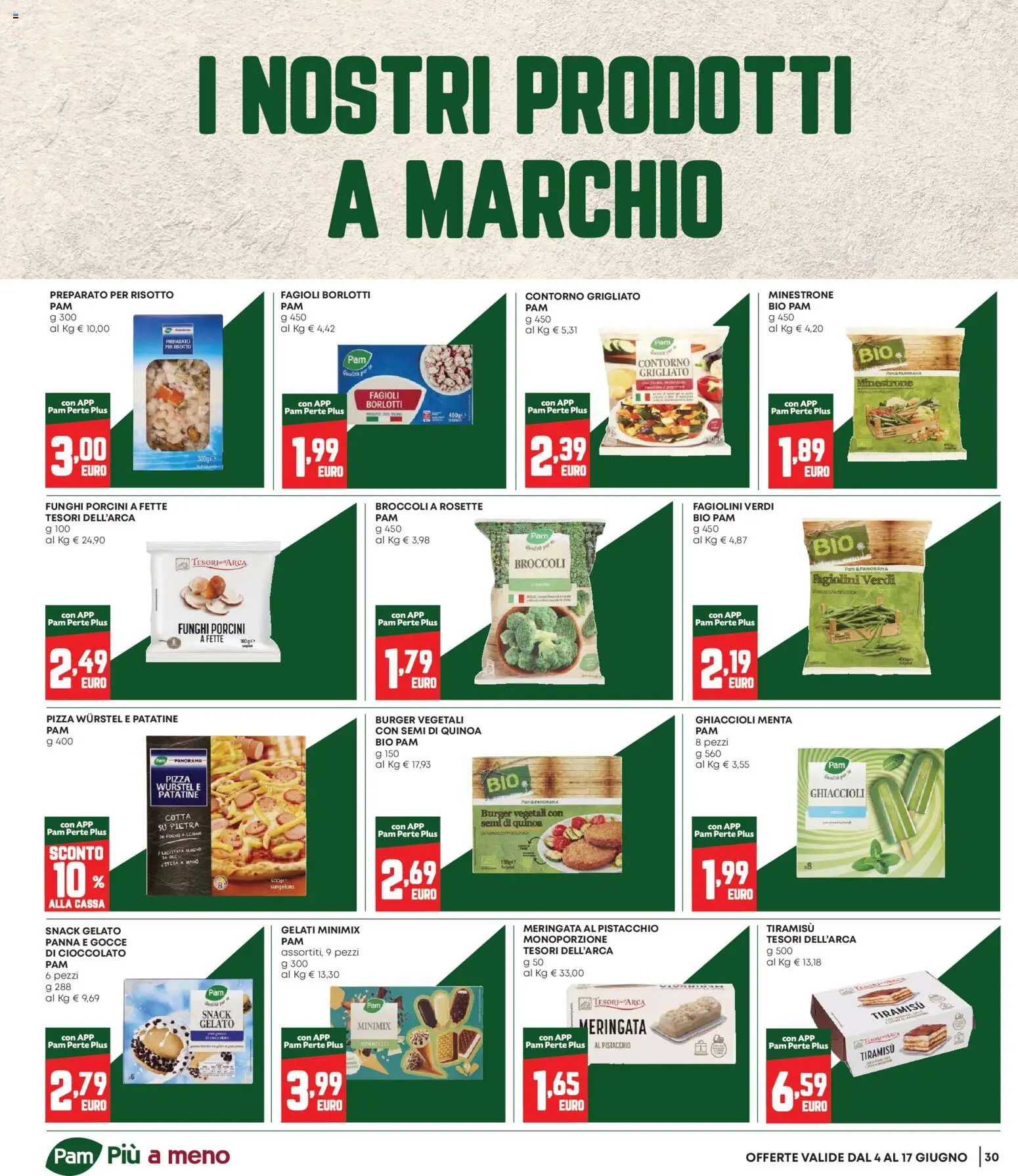 Volantino Panorama del 04.06.2026 | Pagina: 30 | Prodotti: Ghiaccioli, Wurstel, Menta, Fagiolini