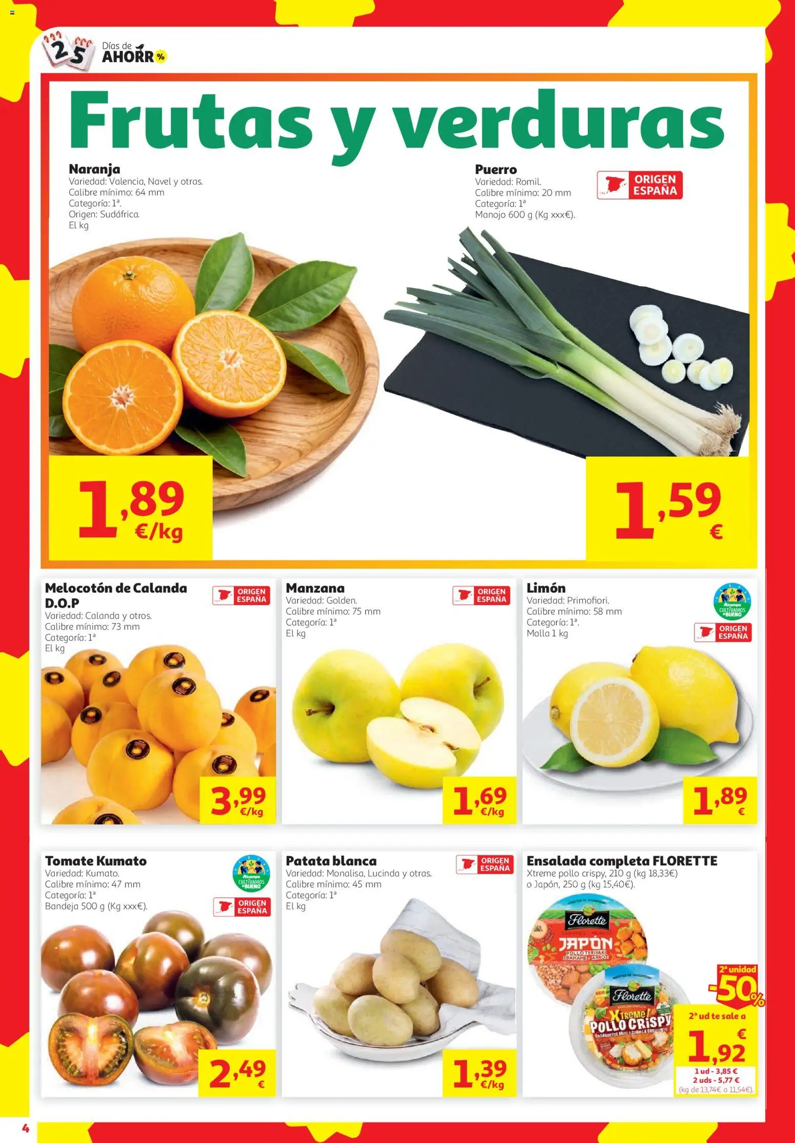 Alcampo Superstore │ válido desde el 24/09/2026 | Página: 4 | Productos: Arroz, Manzana, Té, Puerro