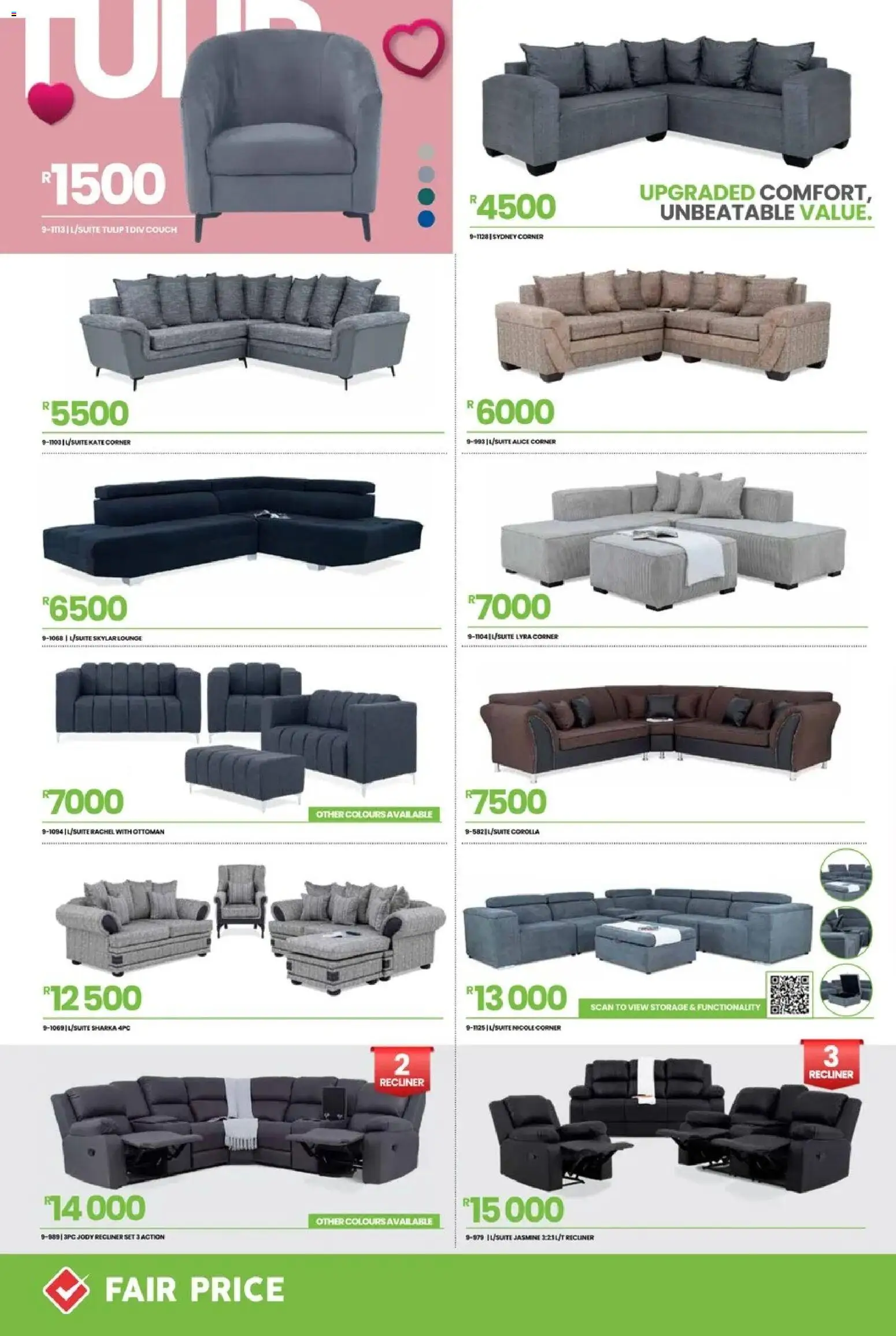 New Fair Price catalogue – valid from 01/02/2026 | Page: 12 | Products: Couch, Ottoman