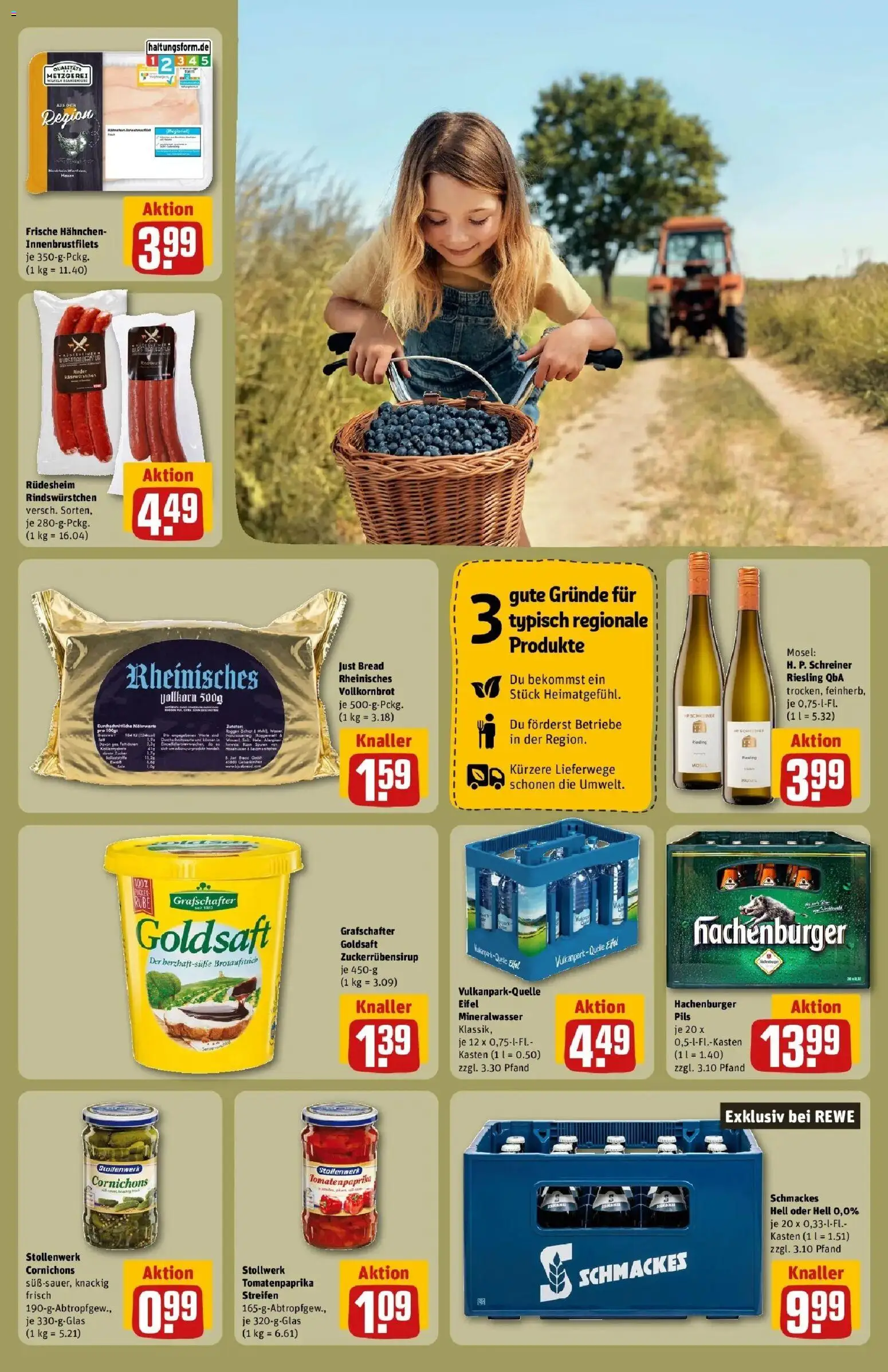REWE Prospekt ab 24.08.2026 zum Blättern » Angebote | Seite: 23 | Produkte: Vollkornbrot, Pils, Mineralwasser, Zucker