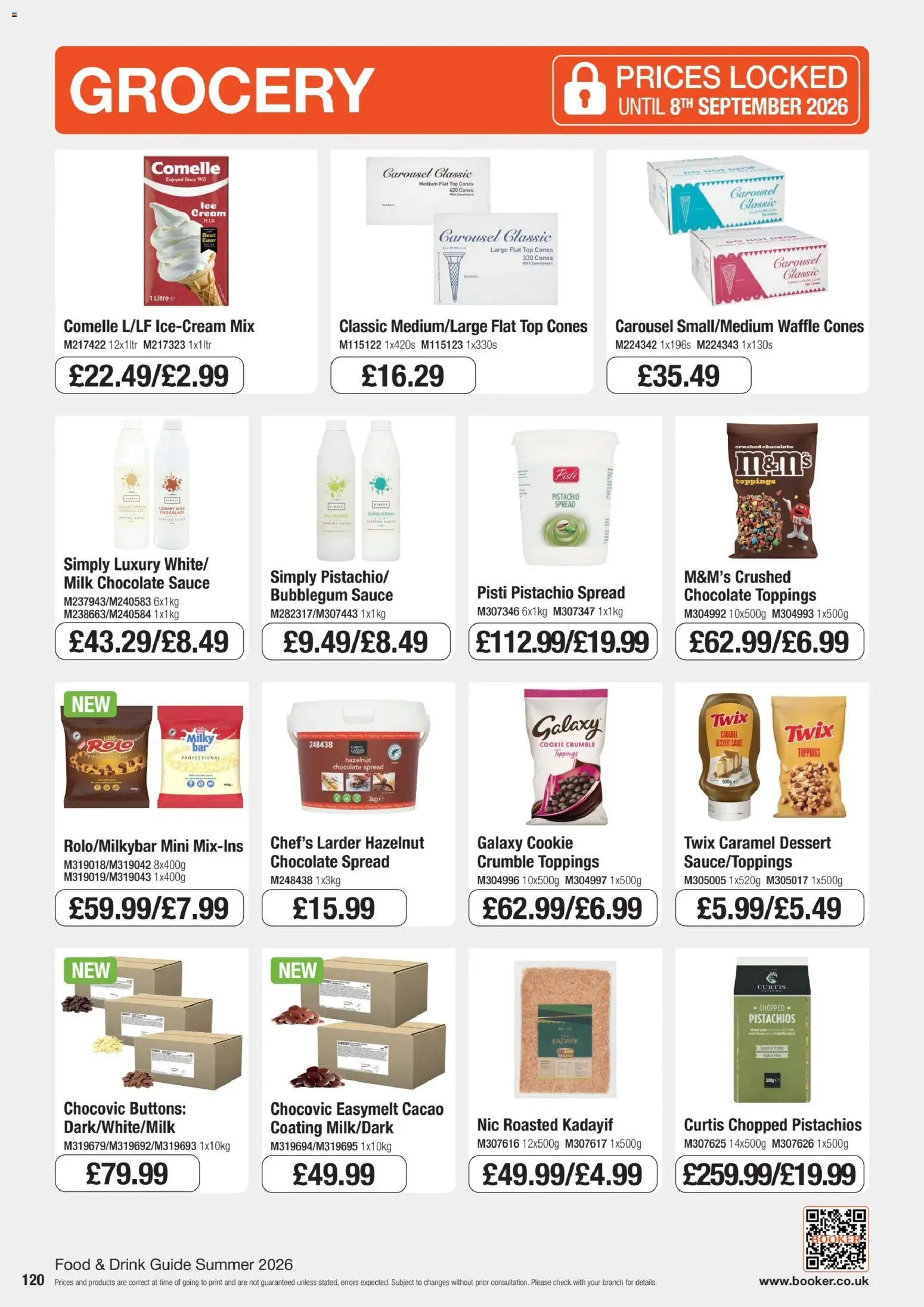 {H1} | Page: 120 | Products: Milk, Pistachios, Chocolate spread, Cream