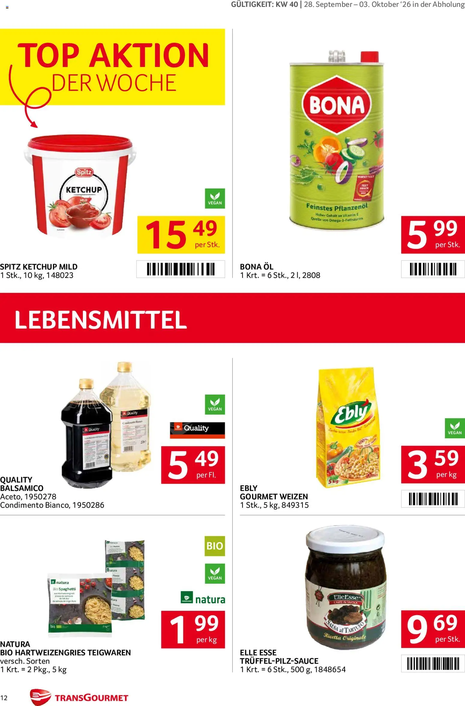 Transgourmet Flugblatt gültig ab 28.09.2026 | Seite: 12
